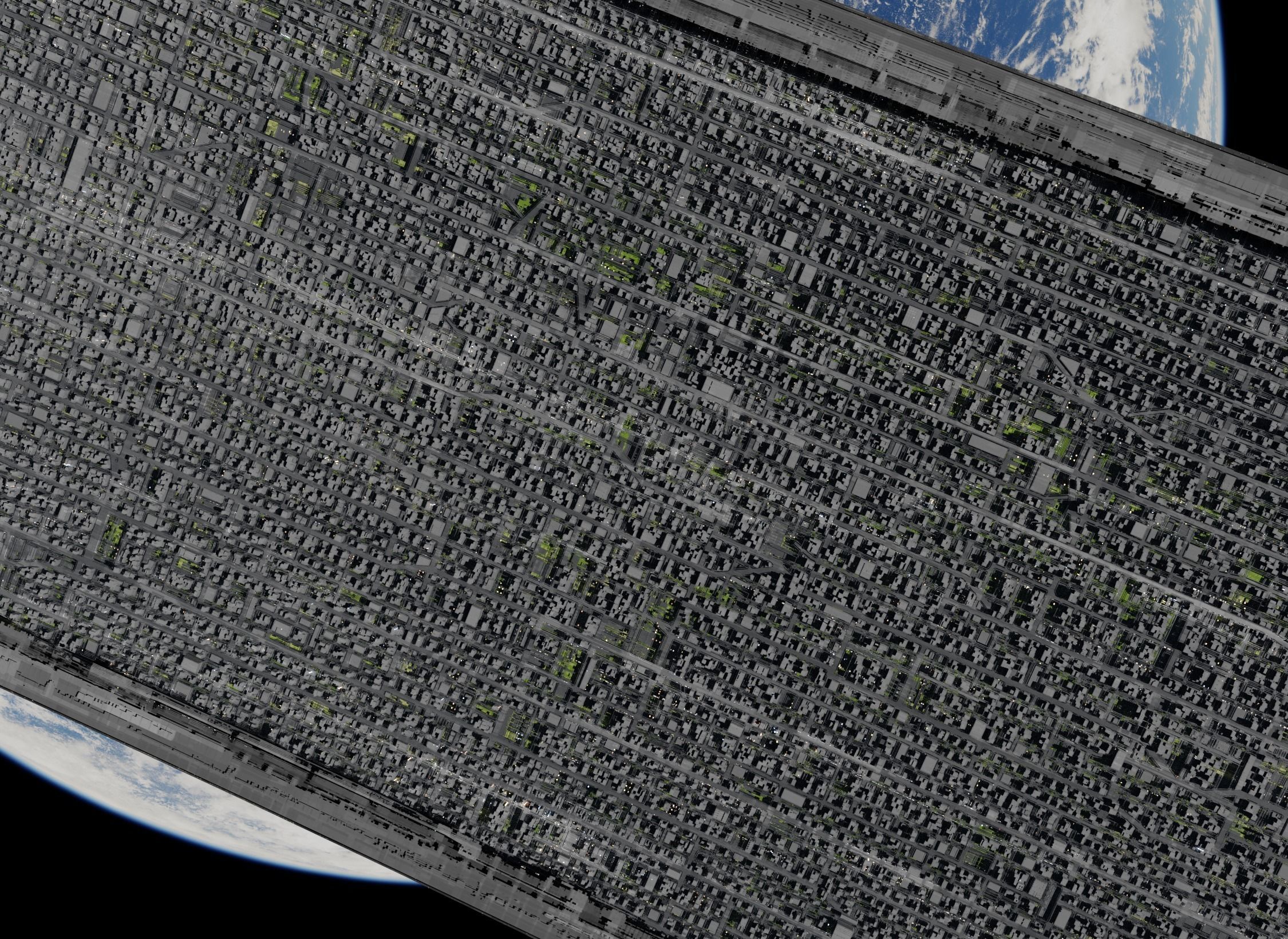 Giga Ring Space Station - Blender Cycles 3 3D model_4