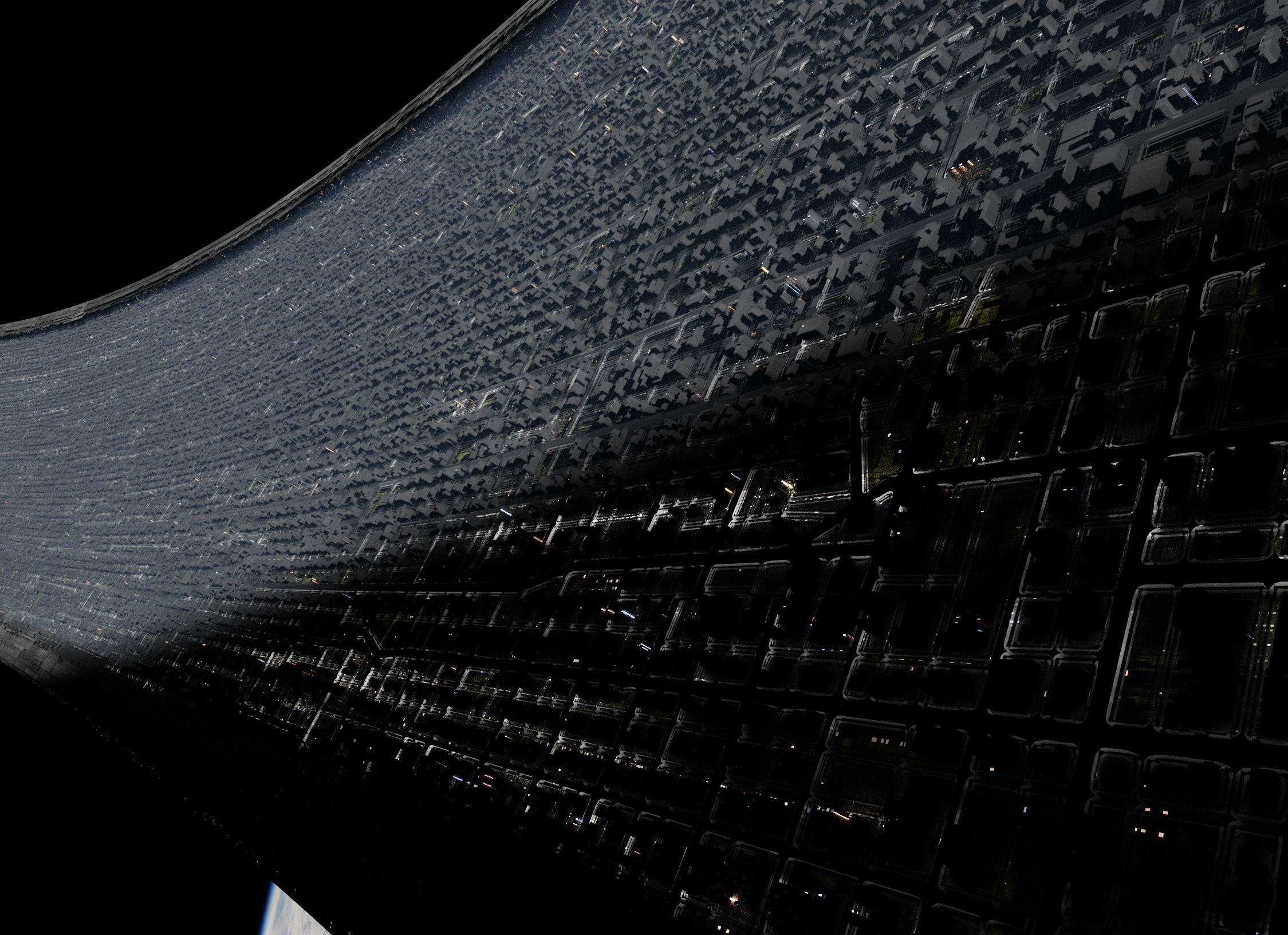 Giga Ring Space Station - Blender Cycles 3 3D model_7