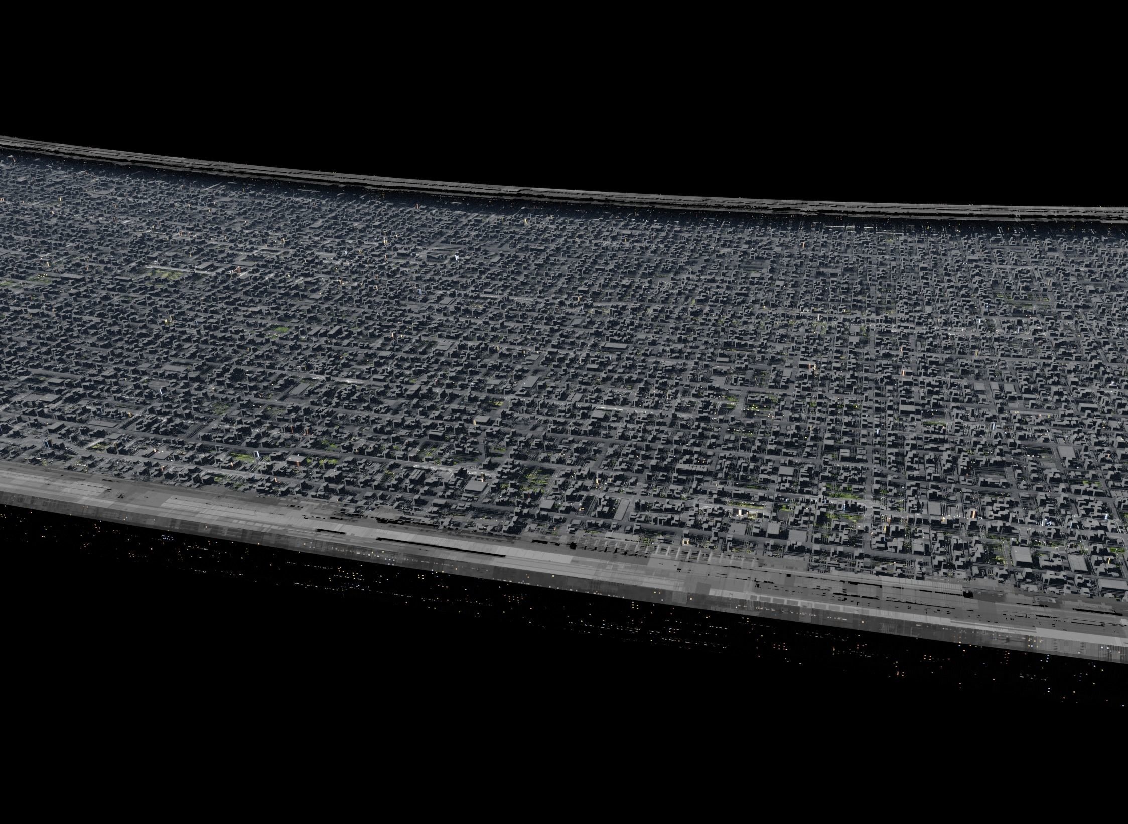 Giga Ring Space Station - Blender Cycles 3 3D model_3