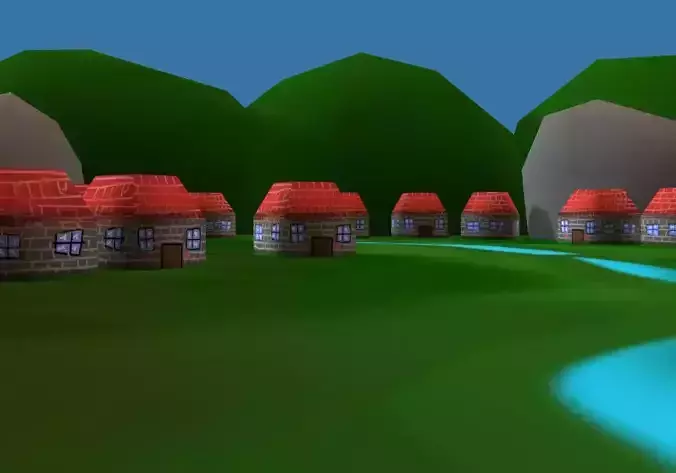 little village scene