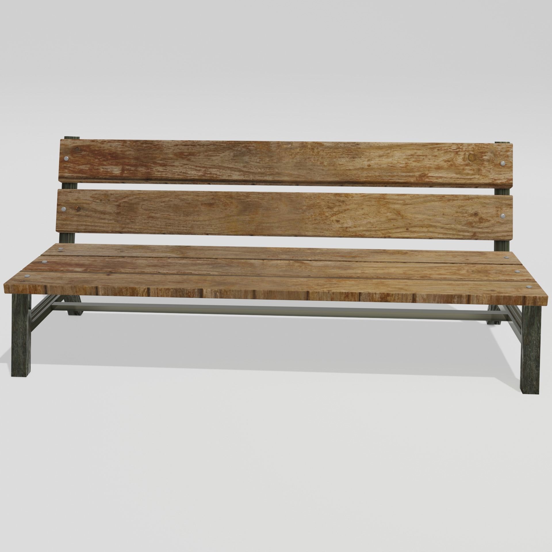 LOW POLY BENCH park Free low-poly 3D model_3