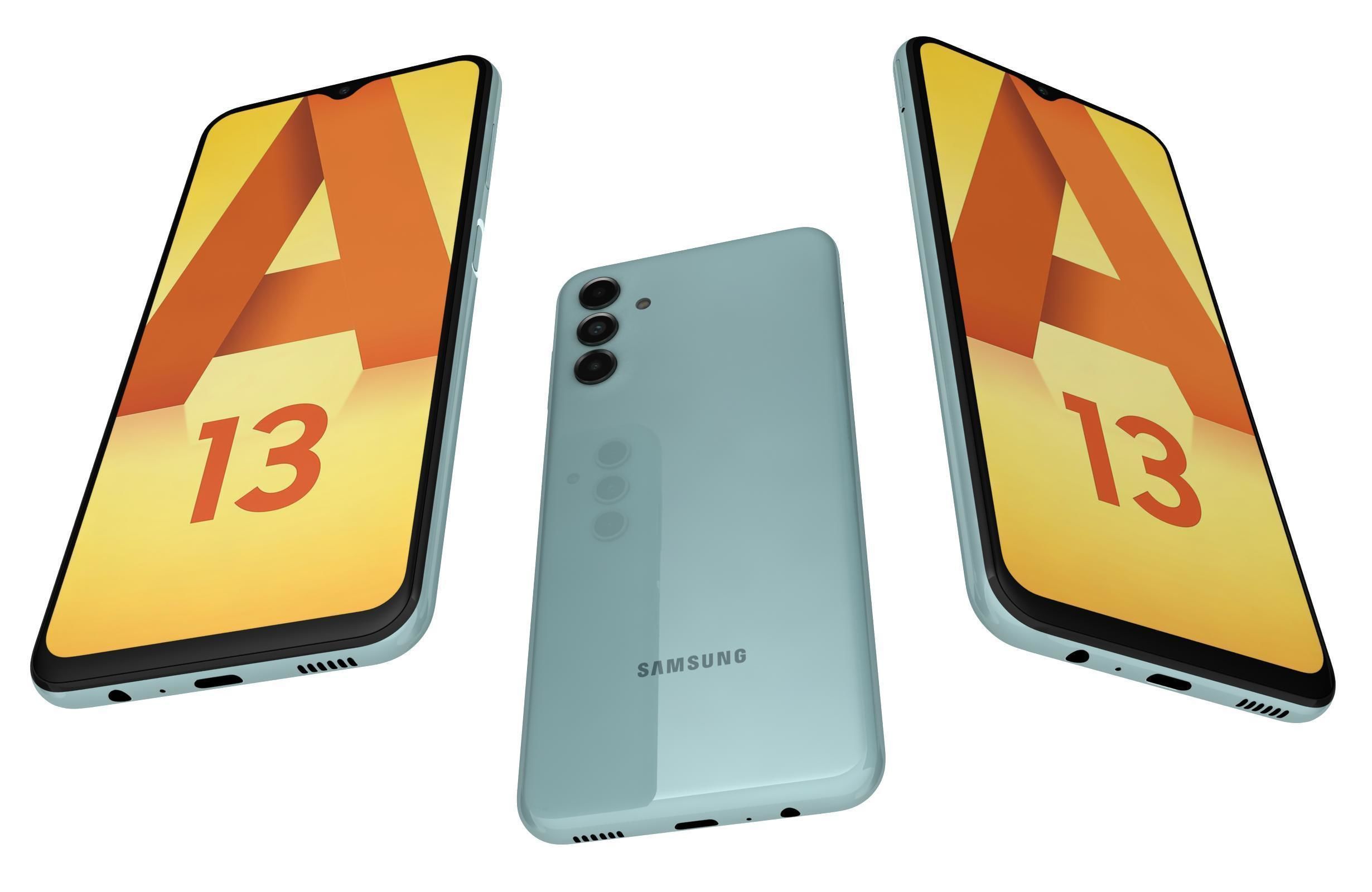 Samsung Galaxy A13 Black And Green 3D model_10