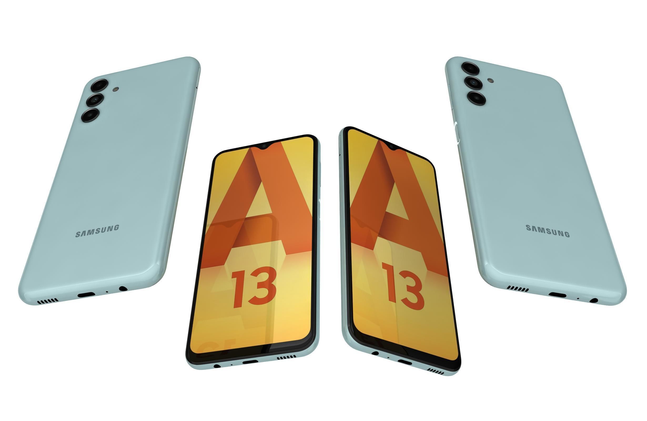 Samsung Galaxy A13 Black And Green 3D model_5