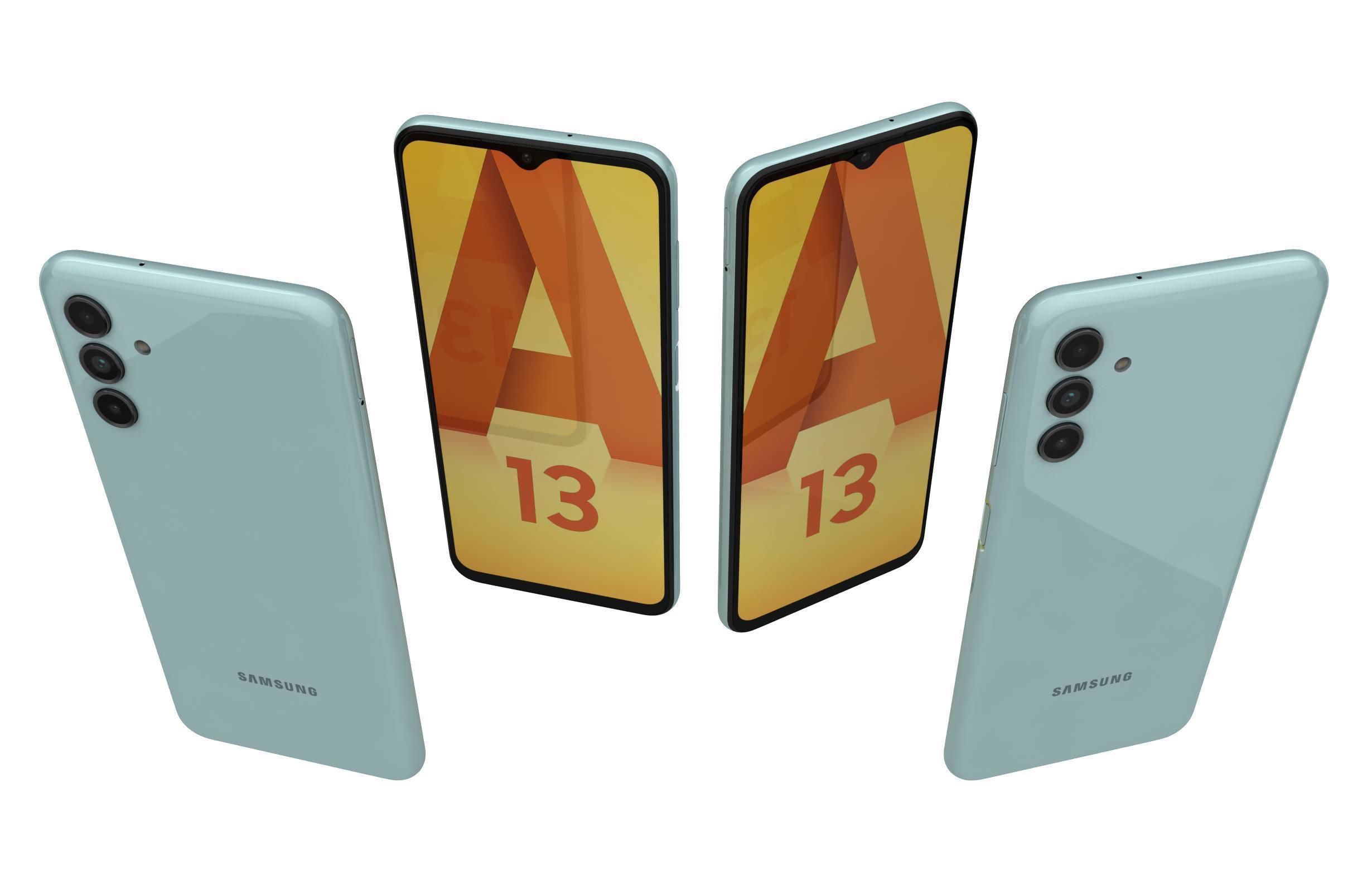 Samsung Galaxy A13 Black And Green 3D model_3