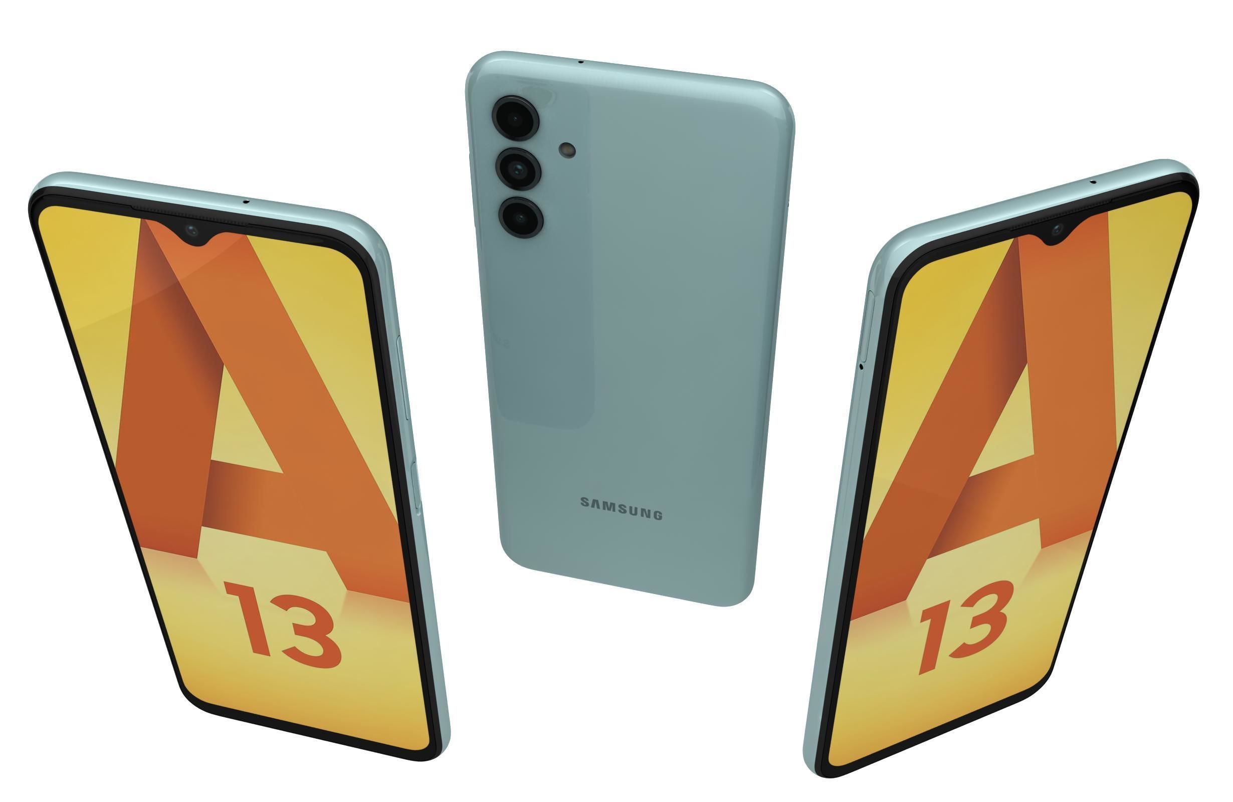 Samsung Galaxy A13 Black And Green 3D model_4