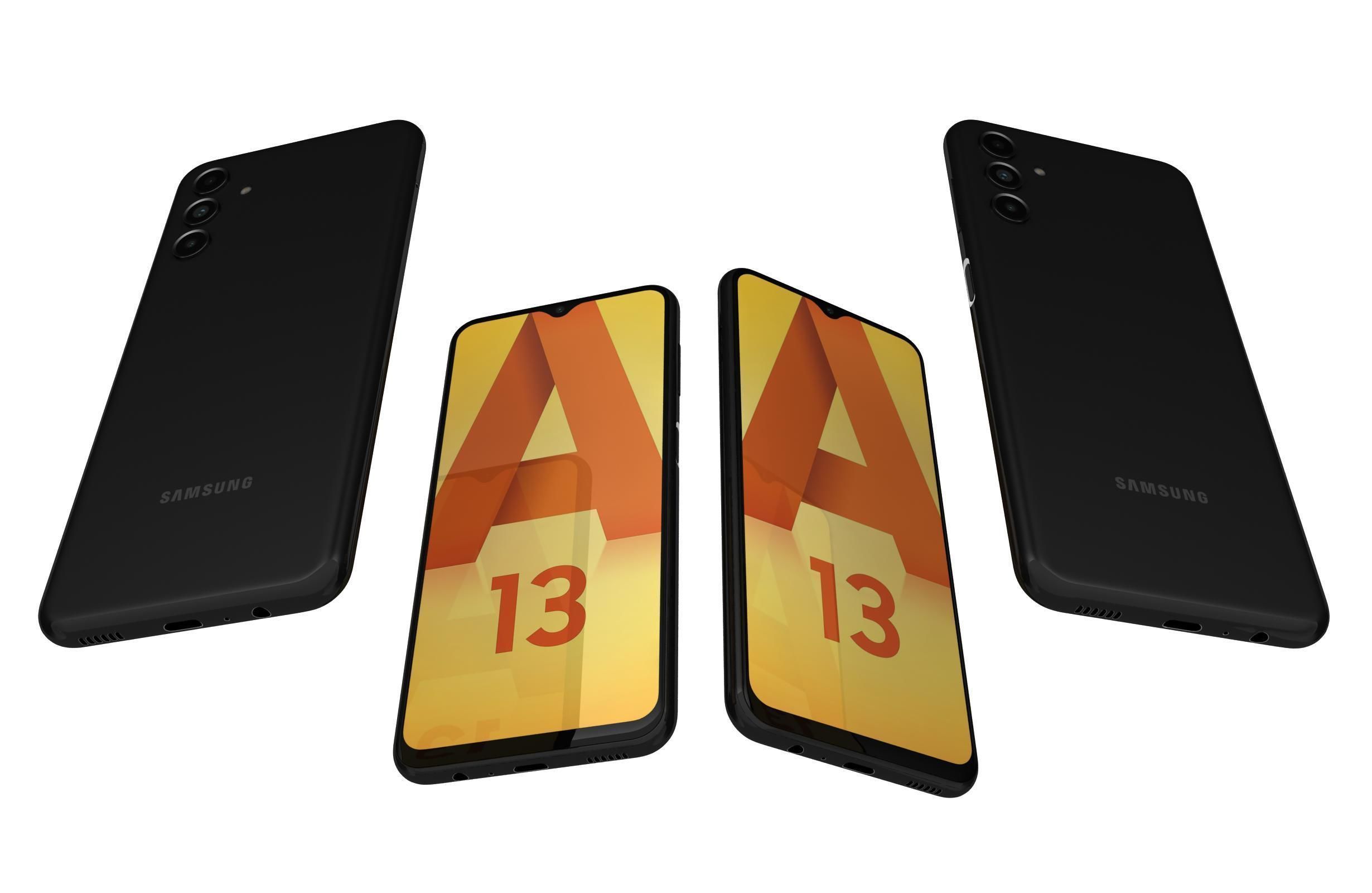 Samsung Galaxy A13 Black And Green 3D model_20