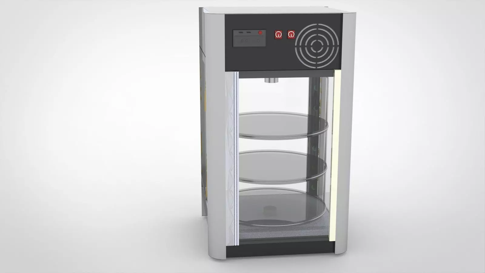 fridge05 glass display cabinet with shelves 3D model_0