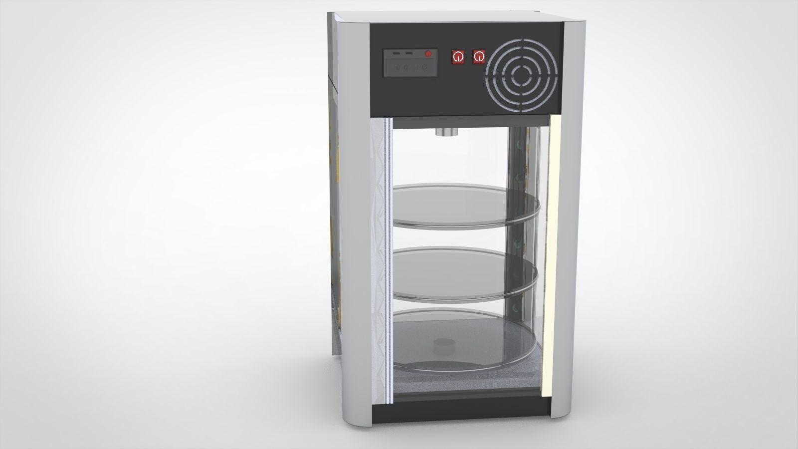 fridge05 glass display cabinet with shelves 3D model_7