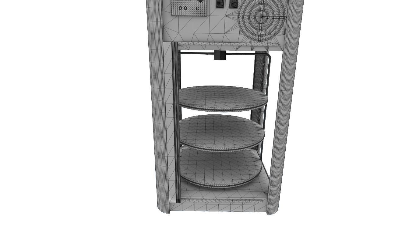 fridge05 glass display cabinet with shelves 3D model_15