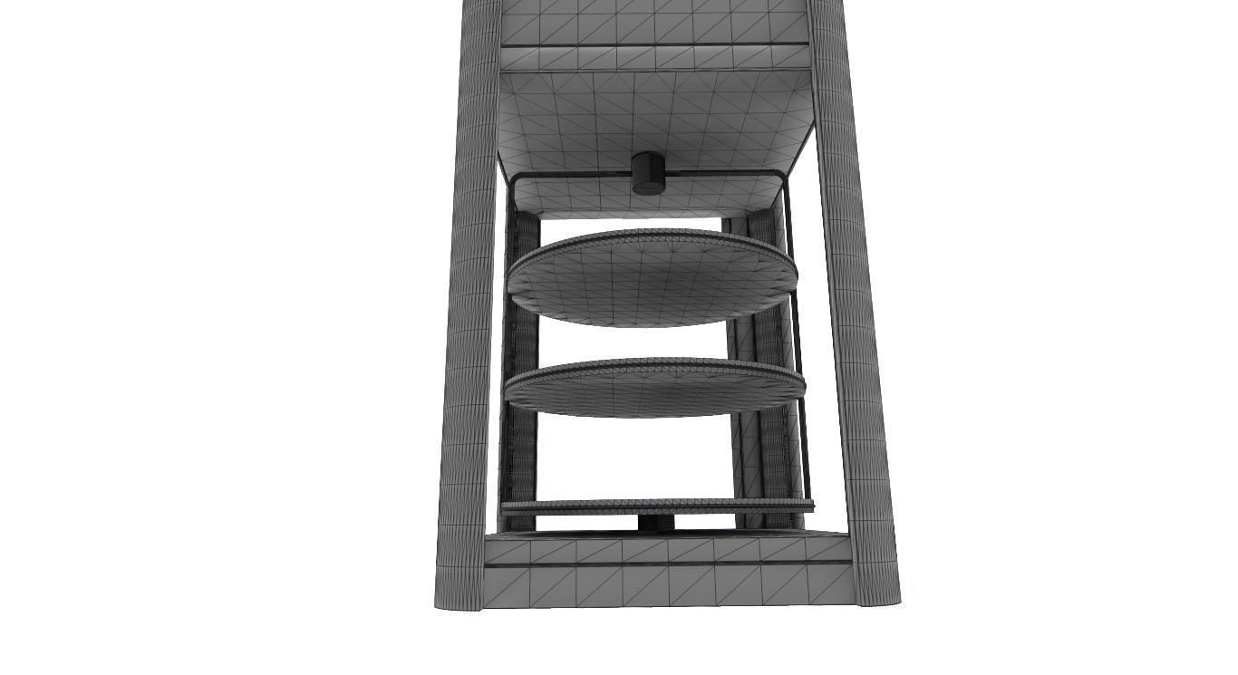 fridge05 glass display cabinet with shelves 3D model_3