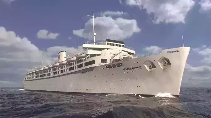 MV Wilhelm Gustloff German cruise ship 3D model