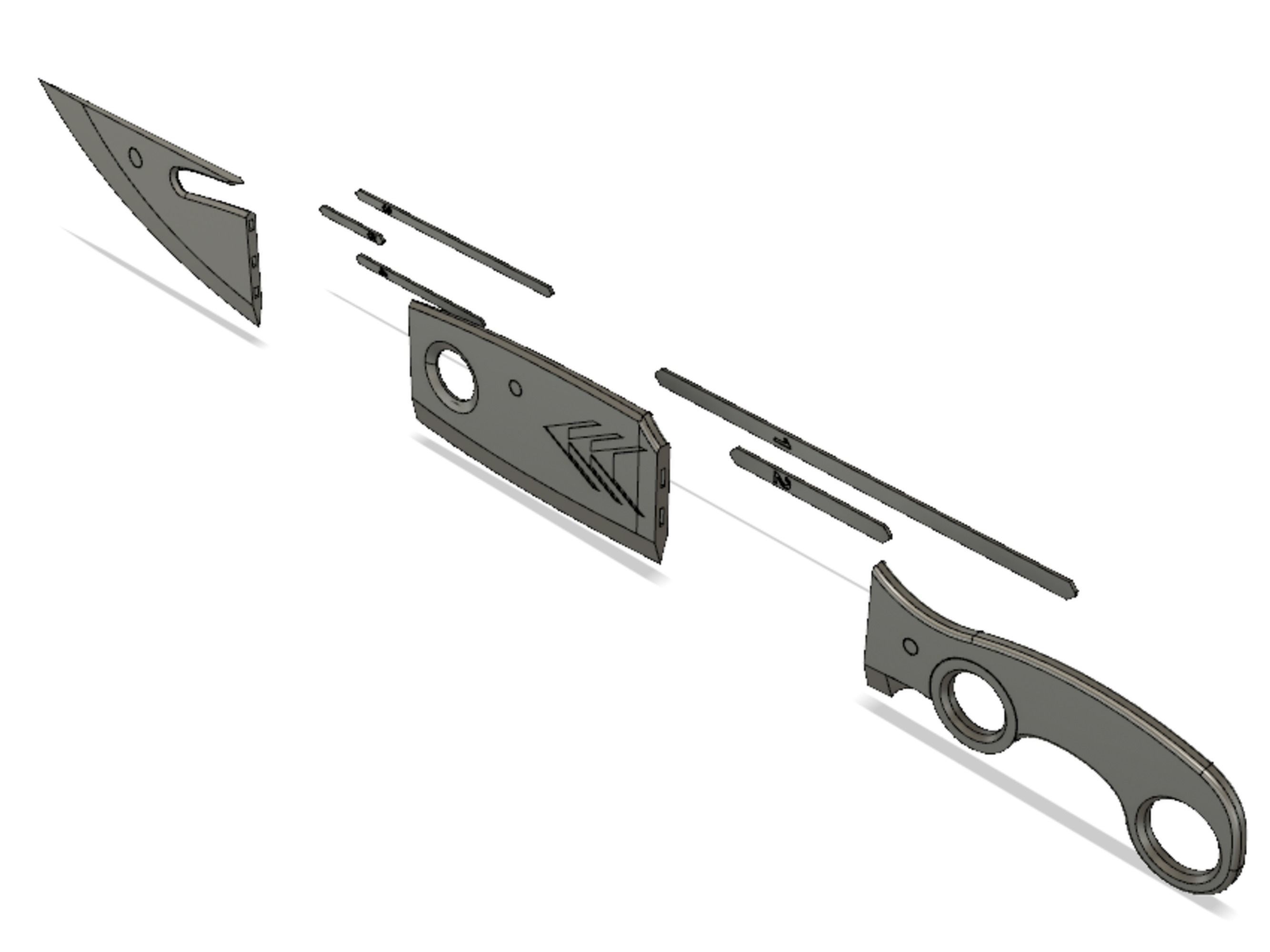 Destiny 2 Hunter Knife 3D print model_1