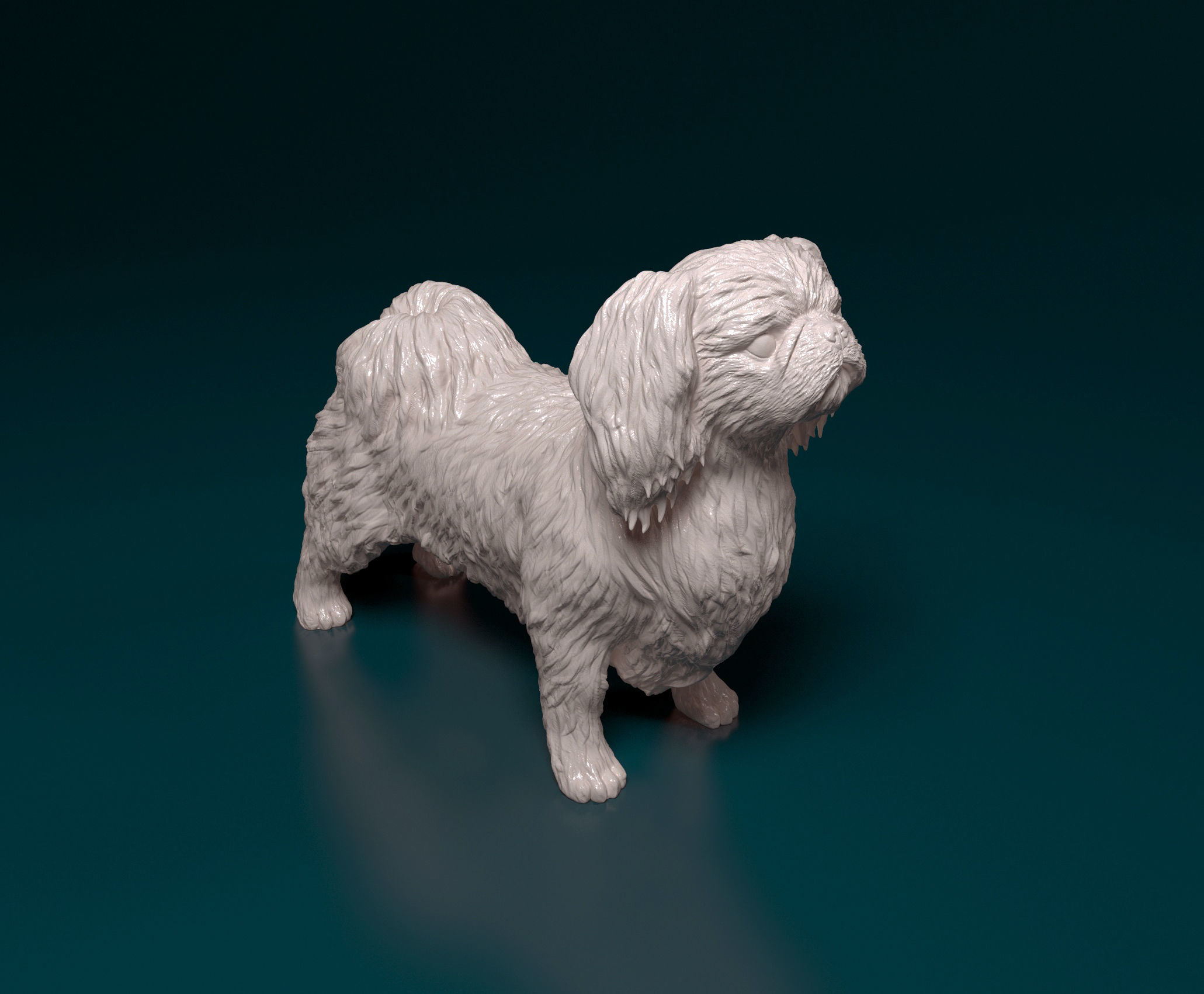 Pekingese dog 3D print model_2