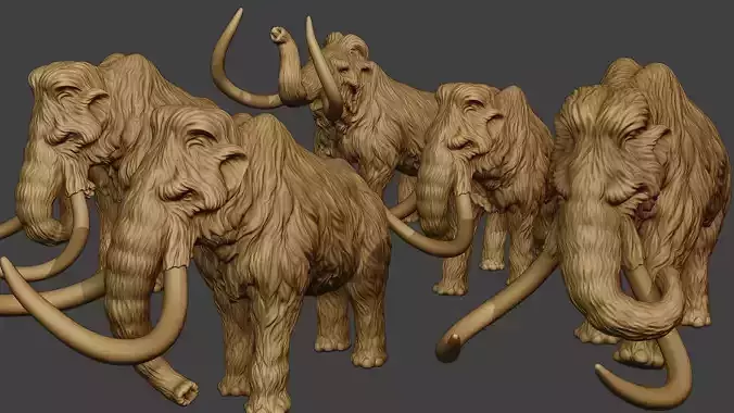 Mammoth Pack1 3D Model Collection