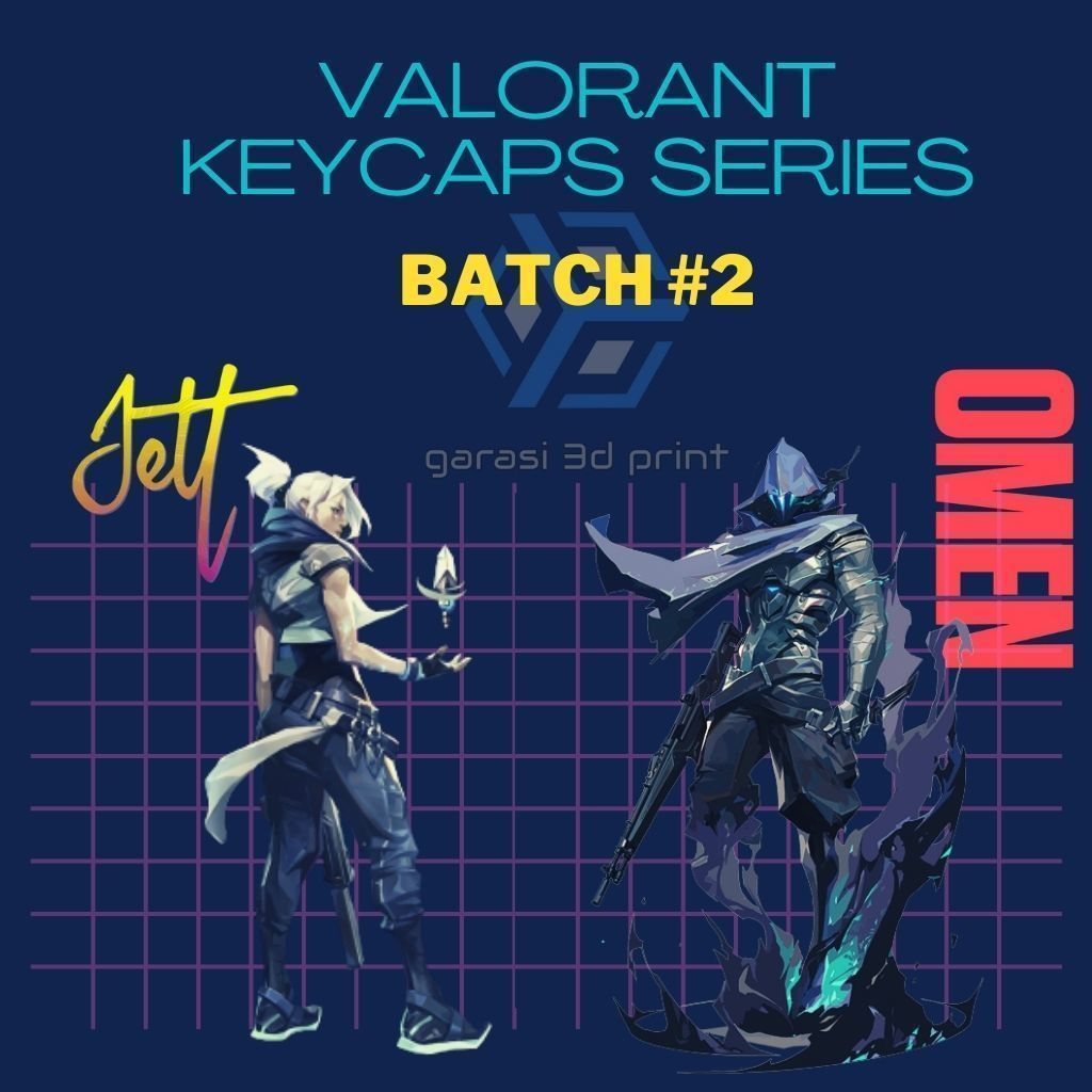 Jett Valorant Keycaps Series 3D print model_3