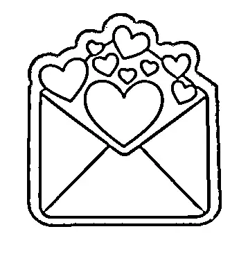 Message with Hearts Cookie Cutter and Stamp 3D print model