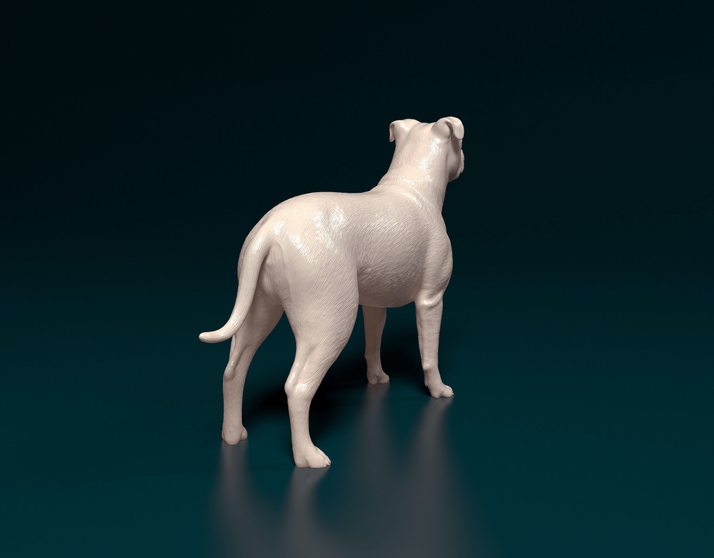 Pitbull dog 3D print model_2