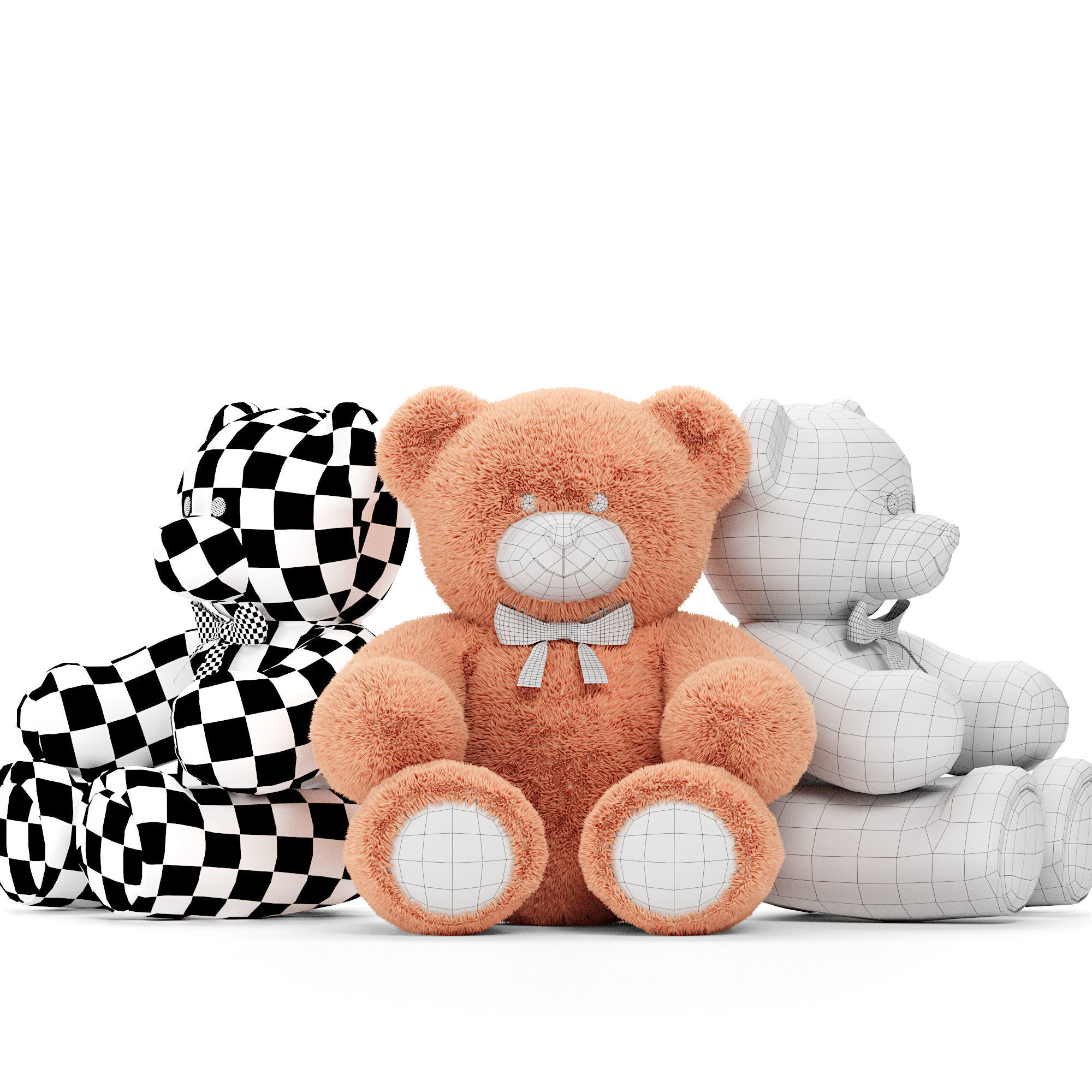 teddy bear toys 3D model_2