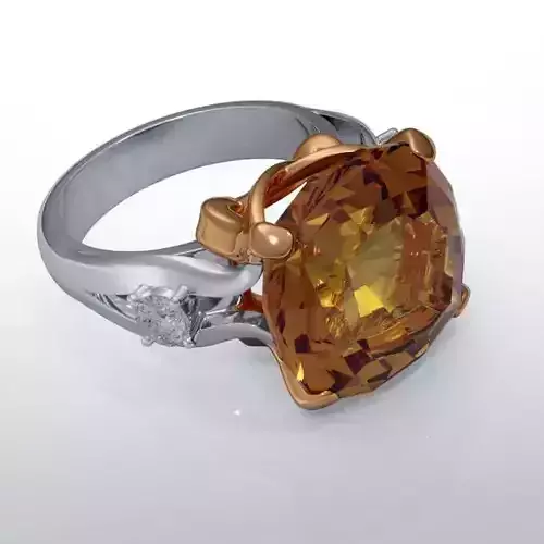 Ring with cushion