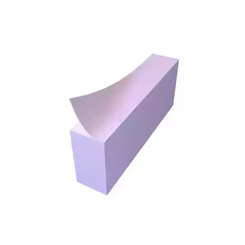Rectangle Memo Note v1 004 Low-poly 3D model