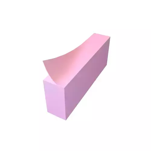 Rectangle Memo Note v1 005 Low-poly 3D model