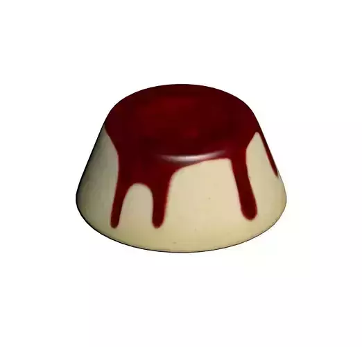 Caramel Pudding Low-poly 3D model