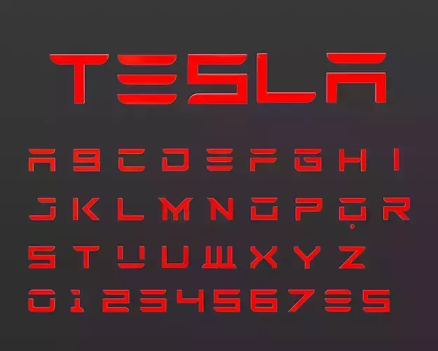 Tesla Alphabet 3D model