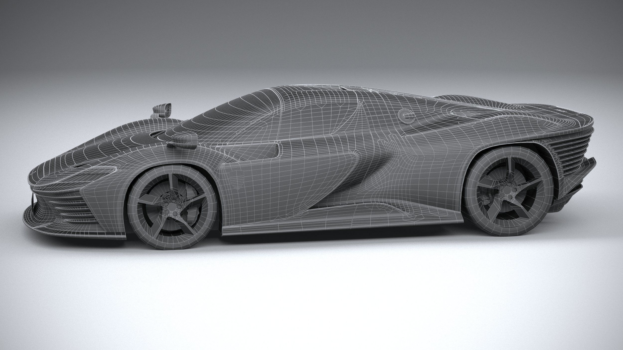 Ferrari Daytona SP3 2022 LowPoly 3D model_29