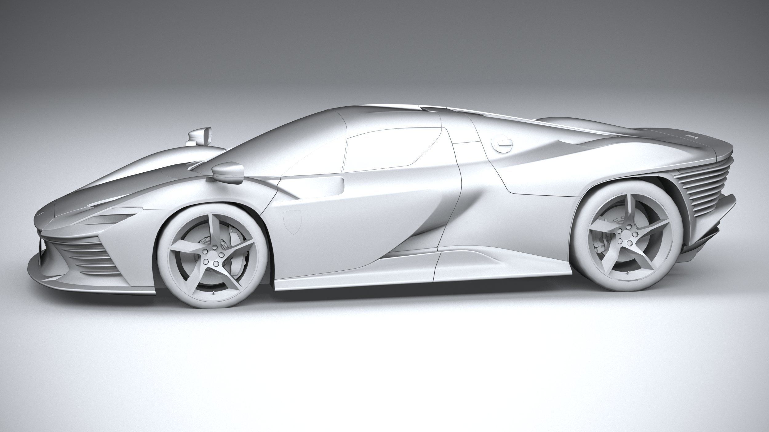 Ferrari Daytona SP3 2022 LowPoly 3D model_22