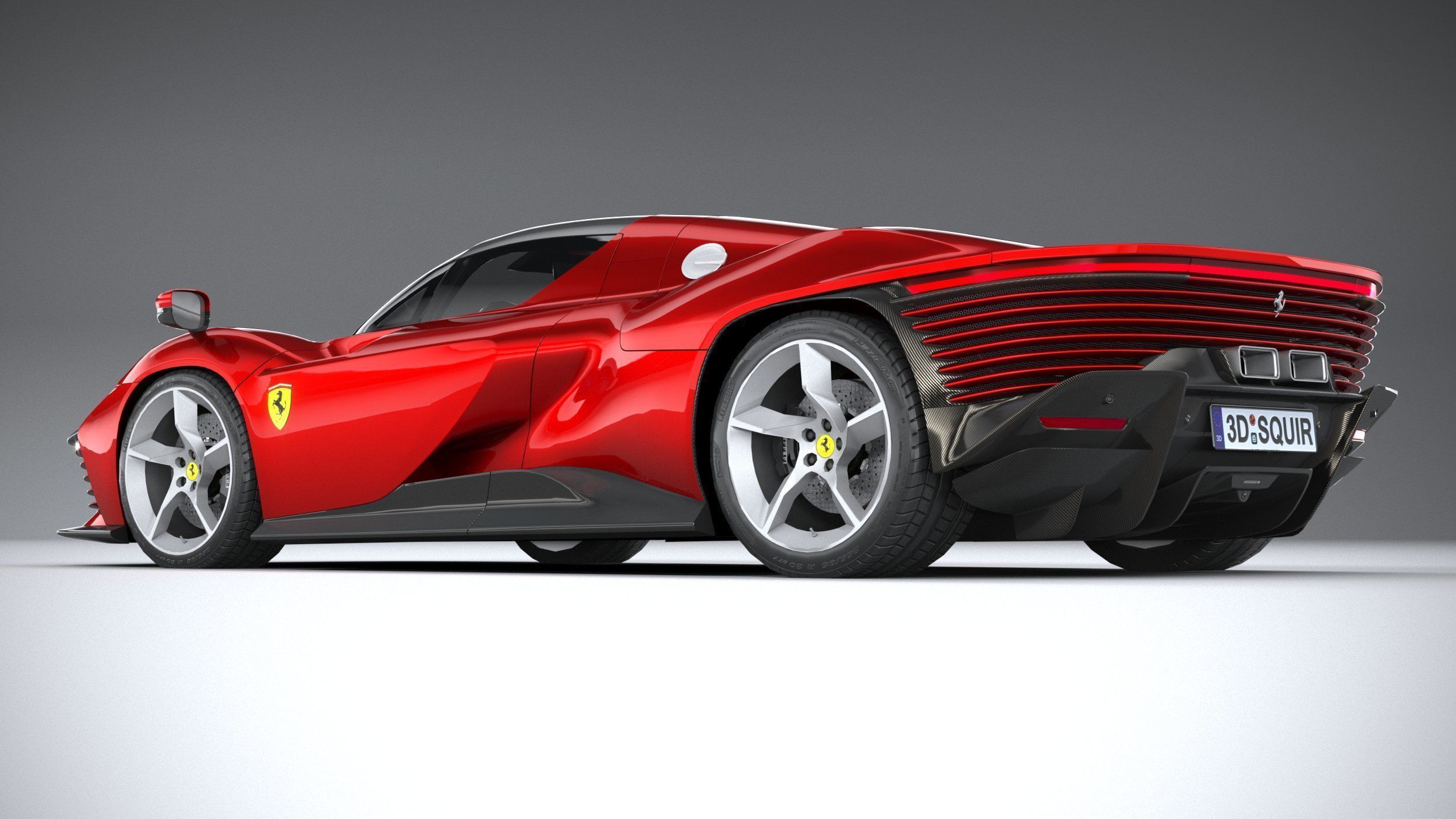 Ferrari Daytona SP3 2022 LowPoly 3D model_5