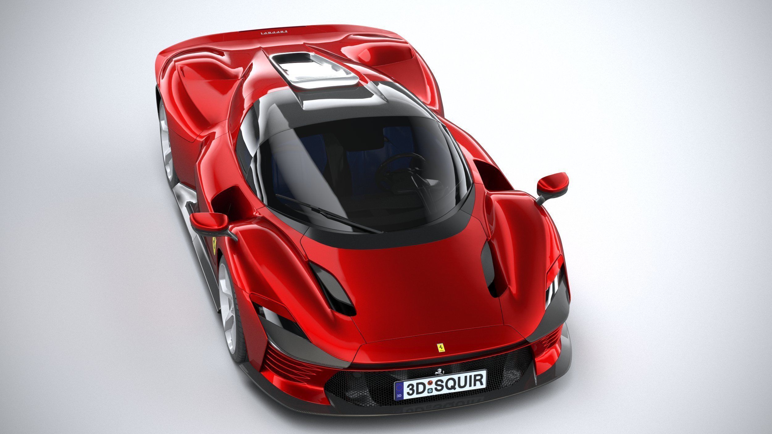 Ferrari Daytona SP3 2022 LowPoly 3D model_12