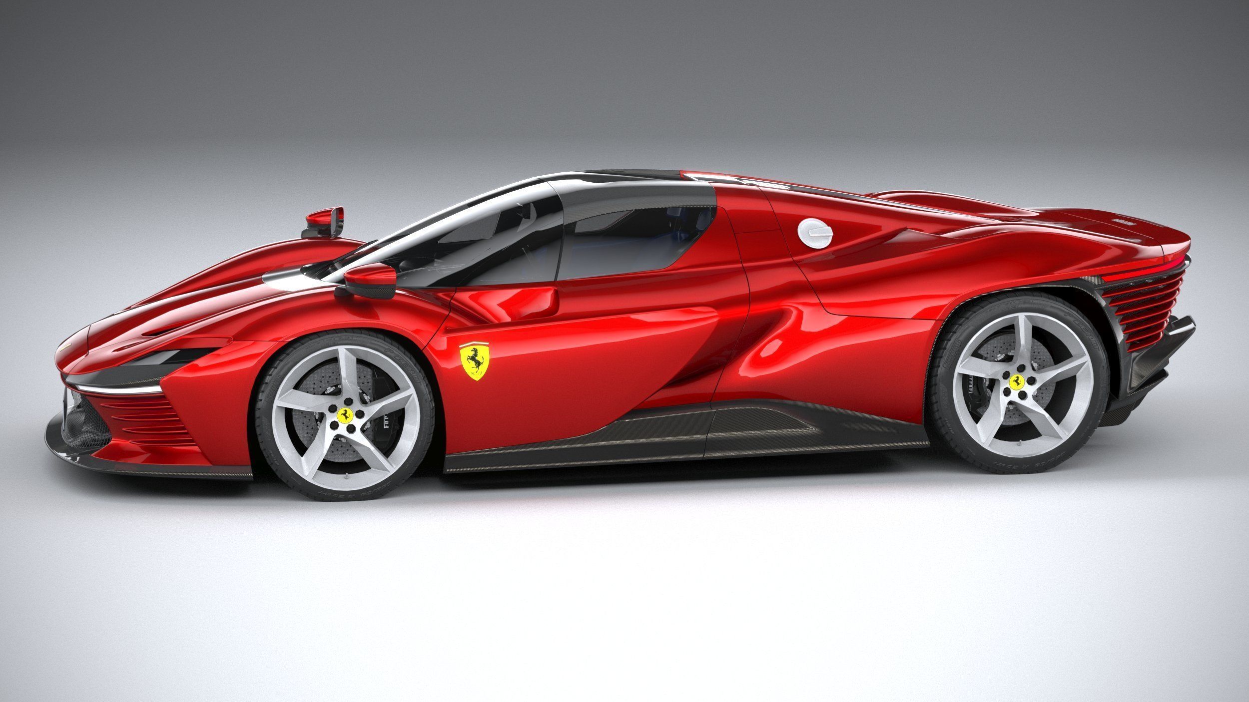 Ferrari Daytona SP3 2022 LowPoly 3D model_8