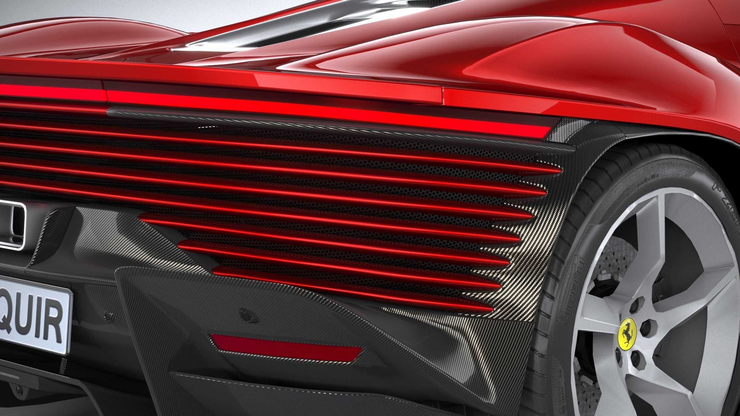 Ferrari Daytona SP3 2022 LowPoly 3D model_18