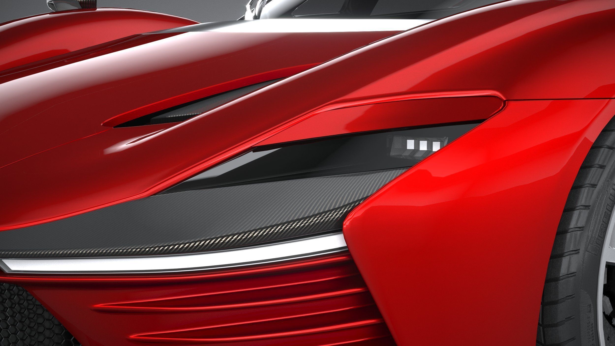 Ferrari Daytona SP3 2022 LowPoly 3D model_14