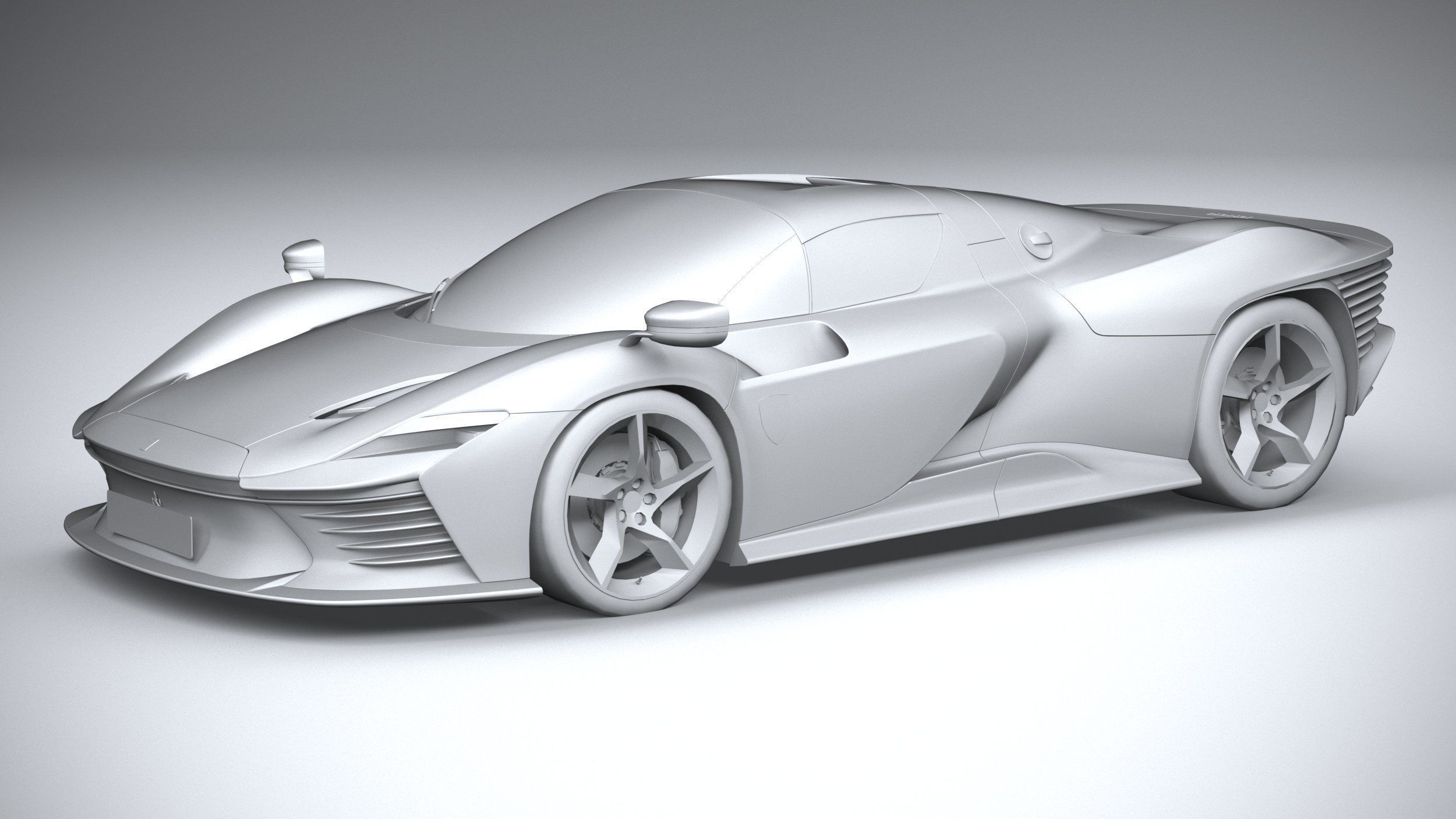 Ferrari Daytona SP3 2022 LowPoly 3D model_19