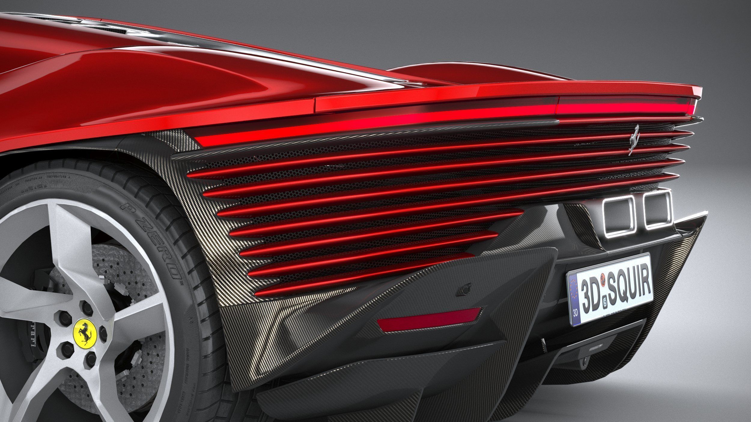 Ferrari Daytona SP3 2022 LowPoly 3D model_6