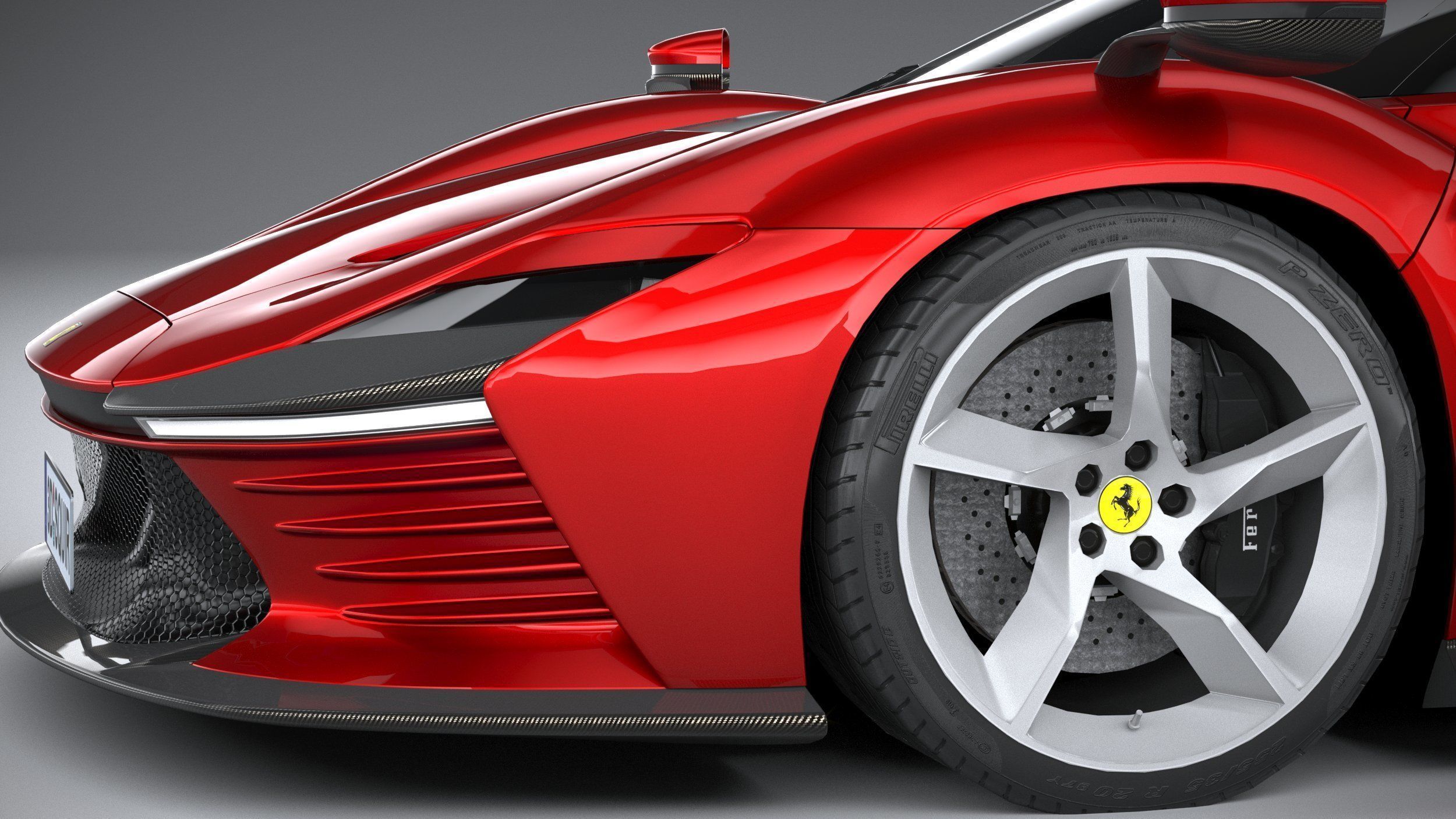 Ferrari Daytona SP3 2022 LowPoly 3D model_3