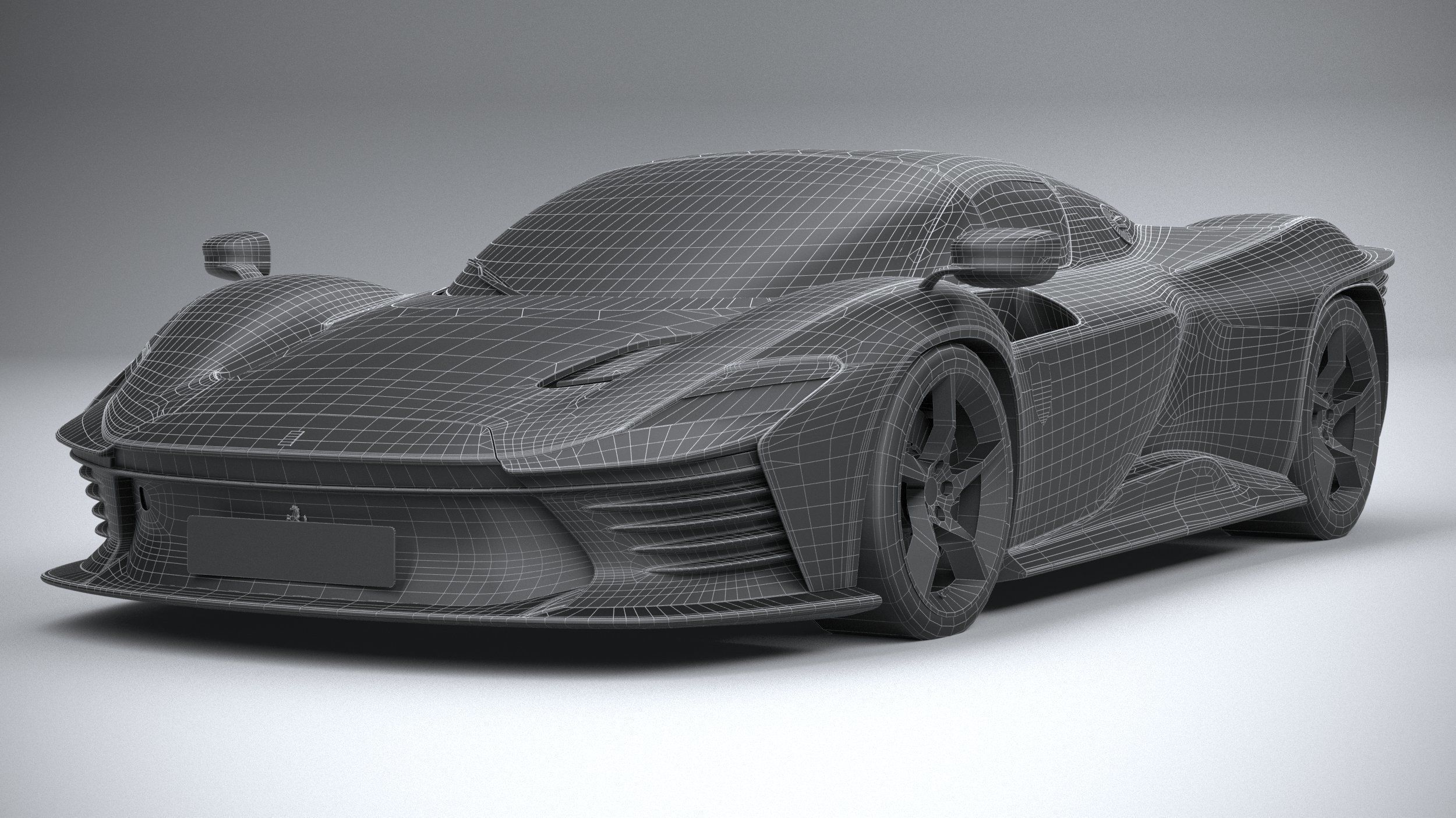 Ferrari Daytona SP3 2022 LowPoly 3D model_27