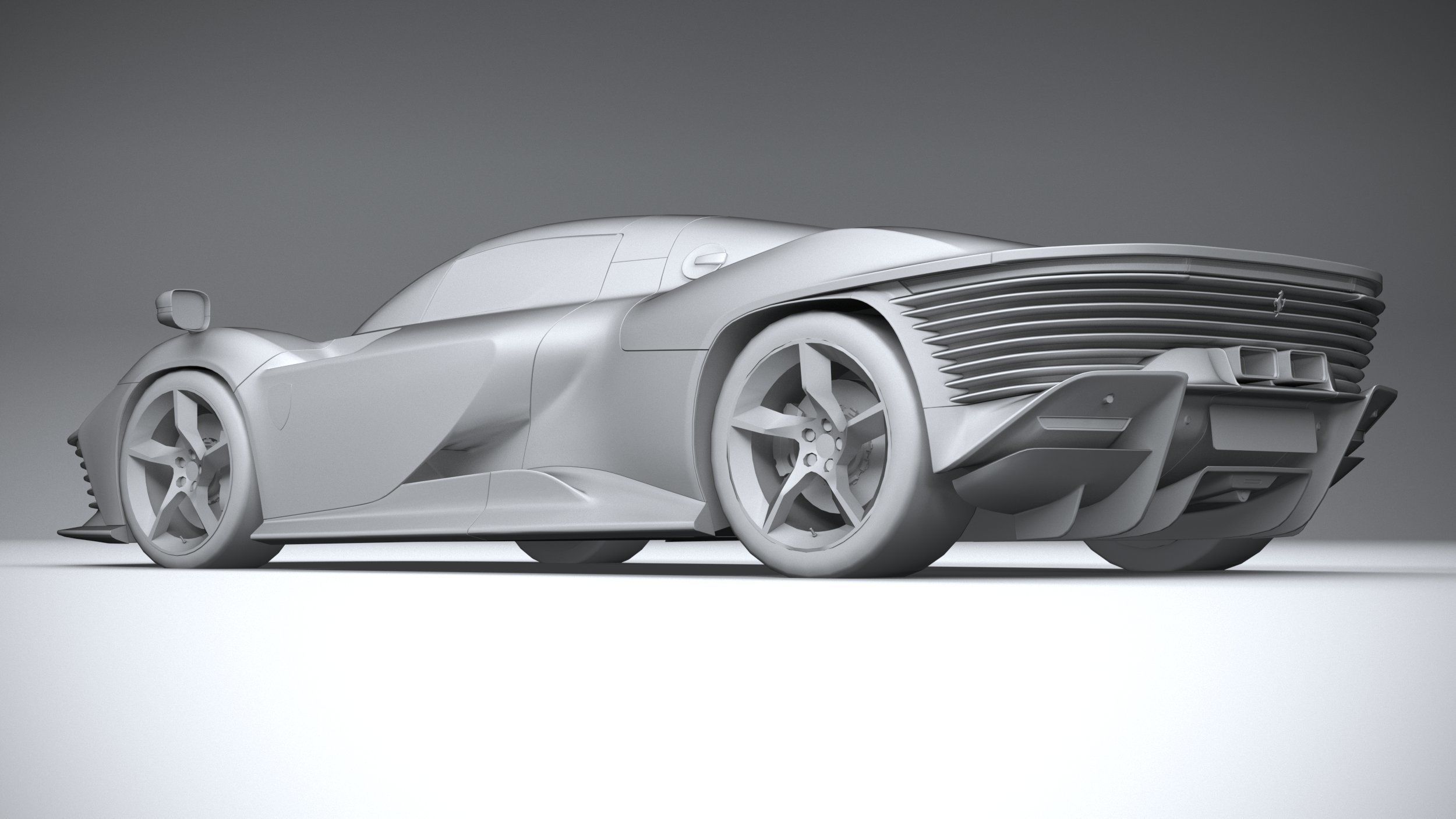 Ferrari Daytona SP3 2022 LowPoly 3D model_21