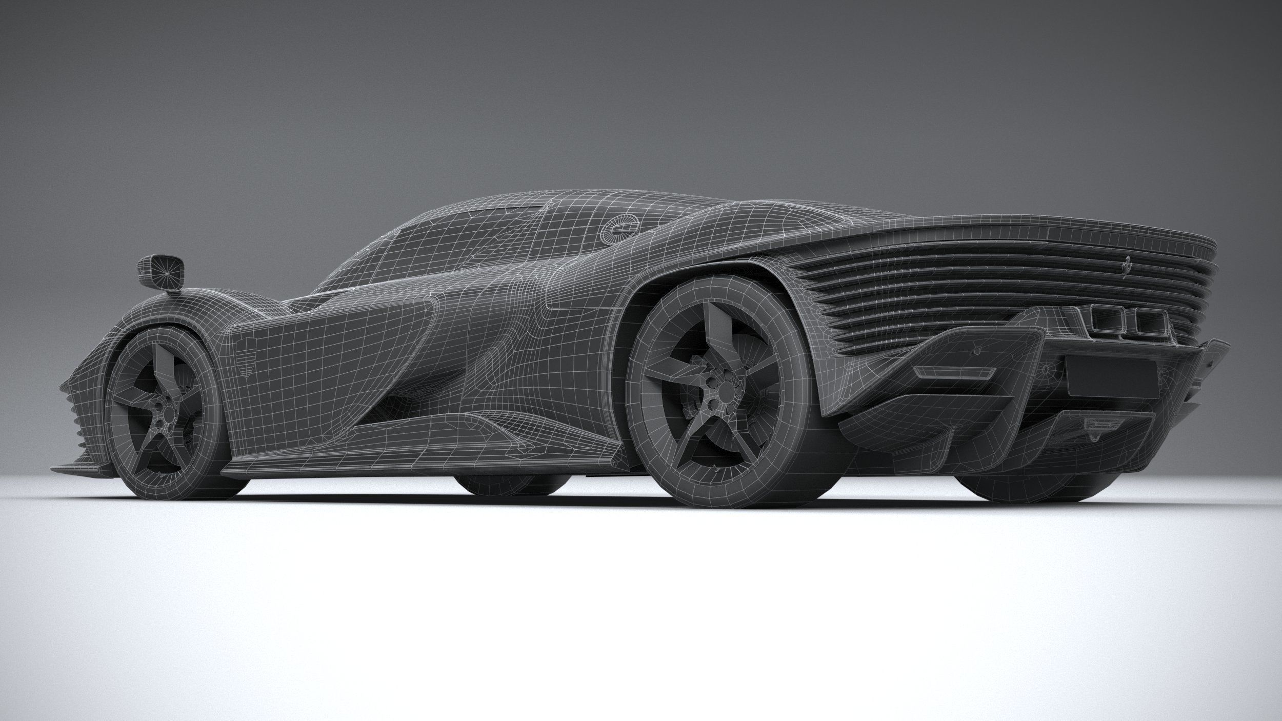 Ferrari Daytona SP3 2022 LowPoly 3D model_28