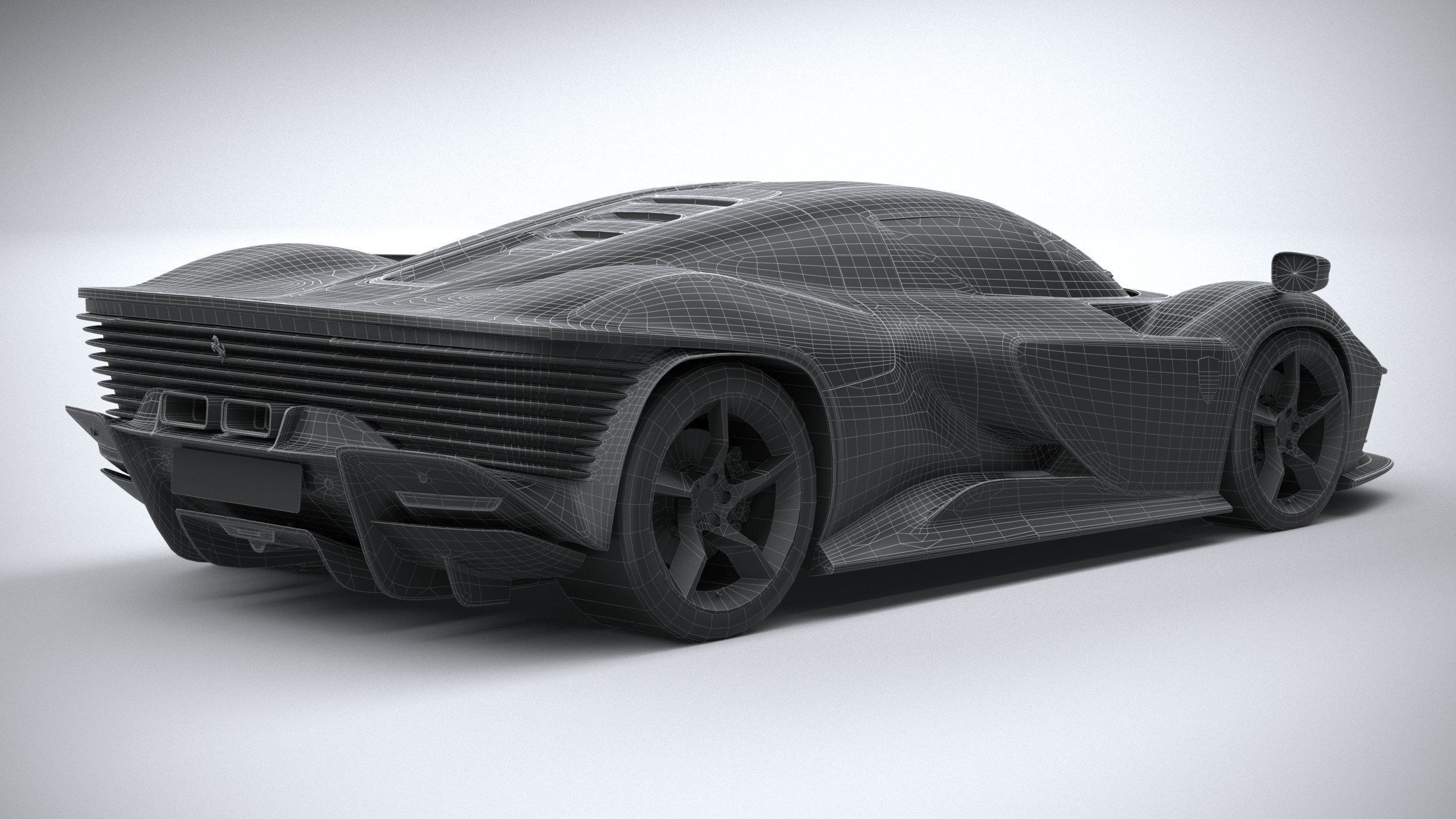 Ferrari Daytona SP3 2022 LowPoly 3D model_32