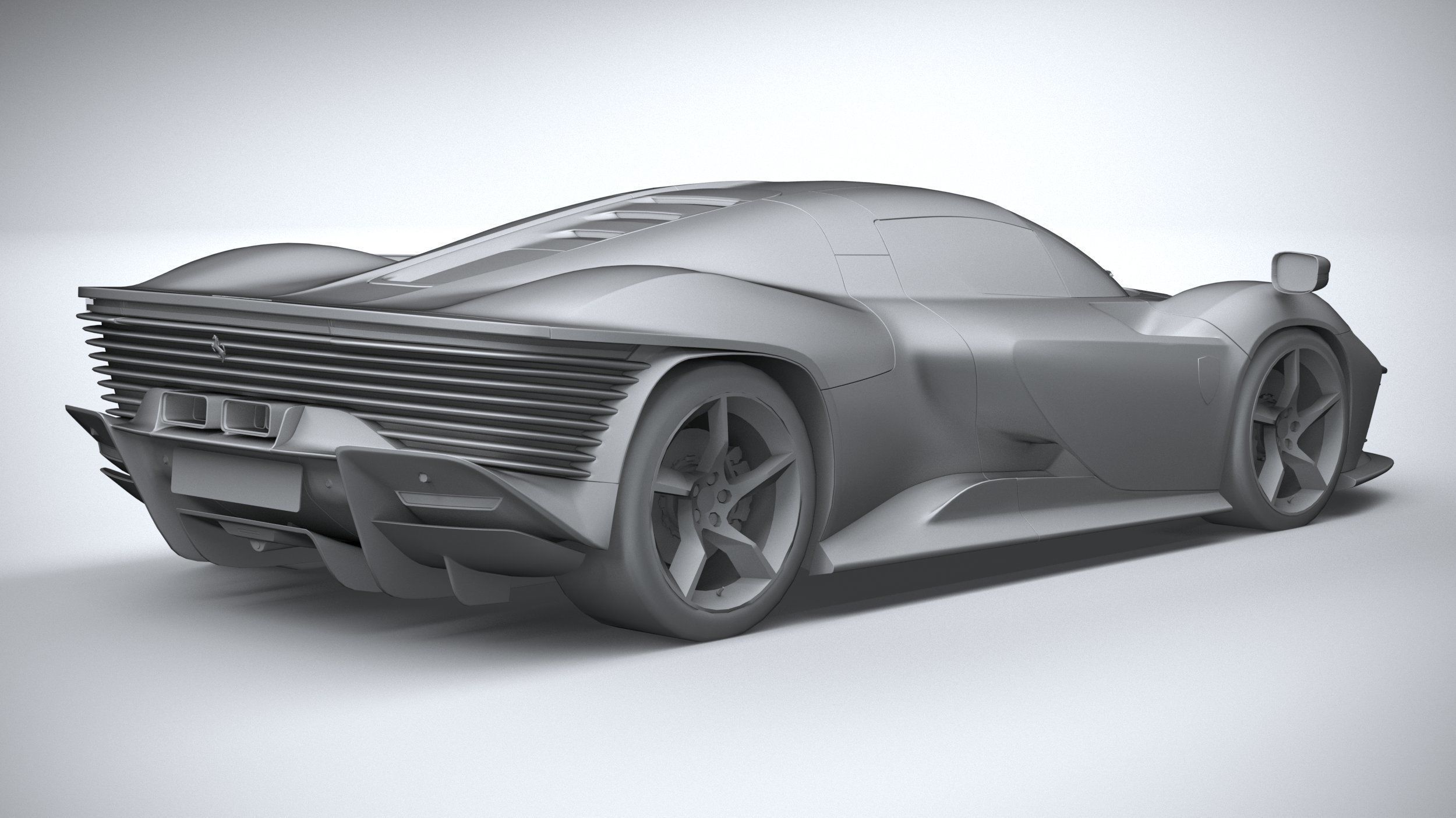 Ferrari Daytona SP3 2022 LowPoly 3D model_25