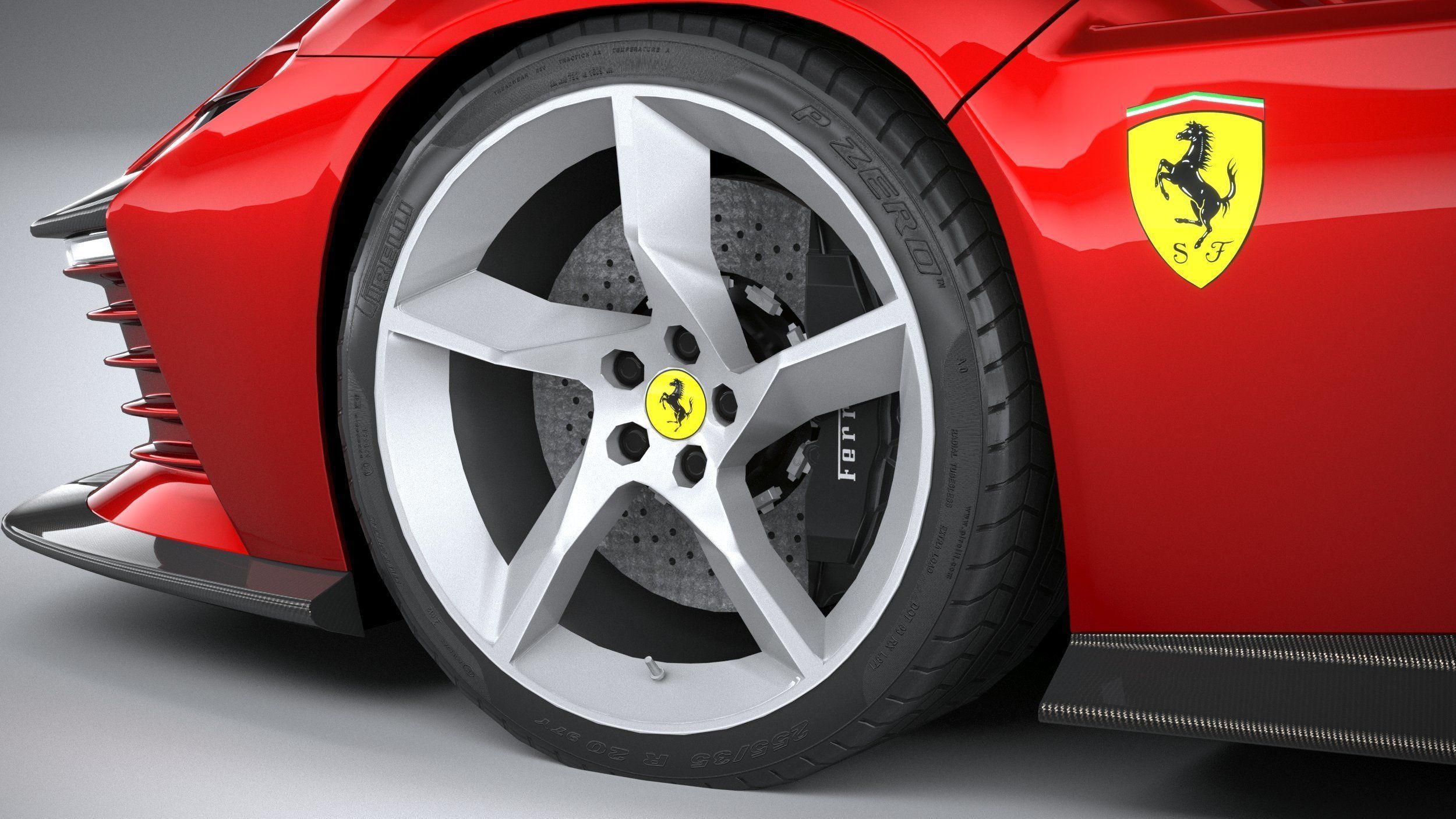 Ferrari Daytona SP3 2022 LowPoly 3D model_16