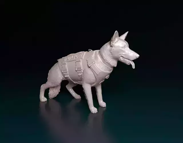 Police dog 3D print model