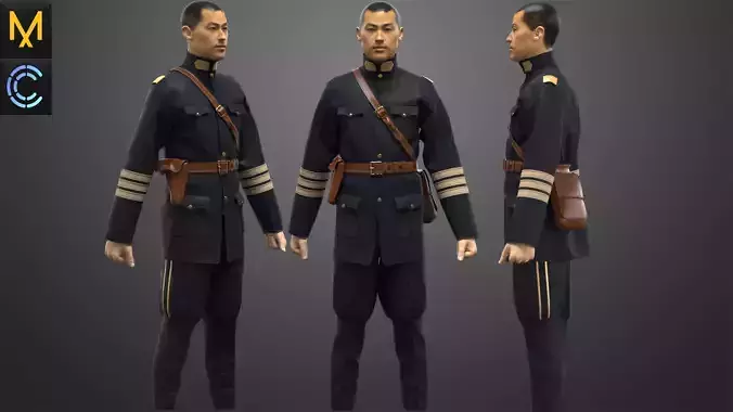 Mens Military Outfit  OBJ mtl FBX ZPRJ