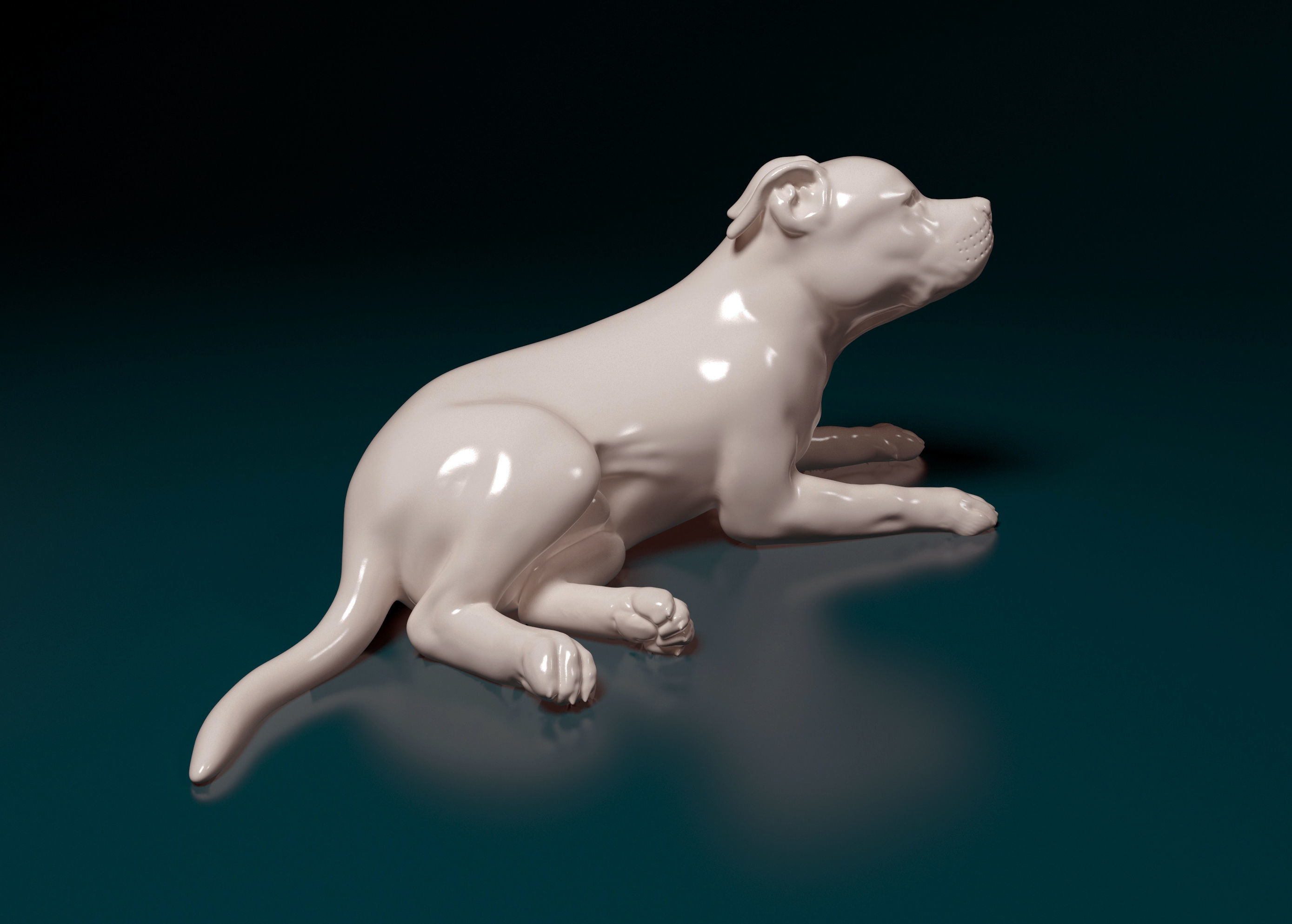 Pitbull terrier 3D print model_9