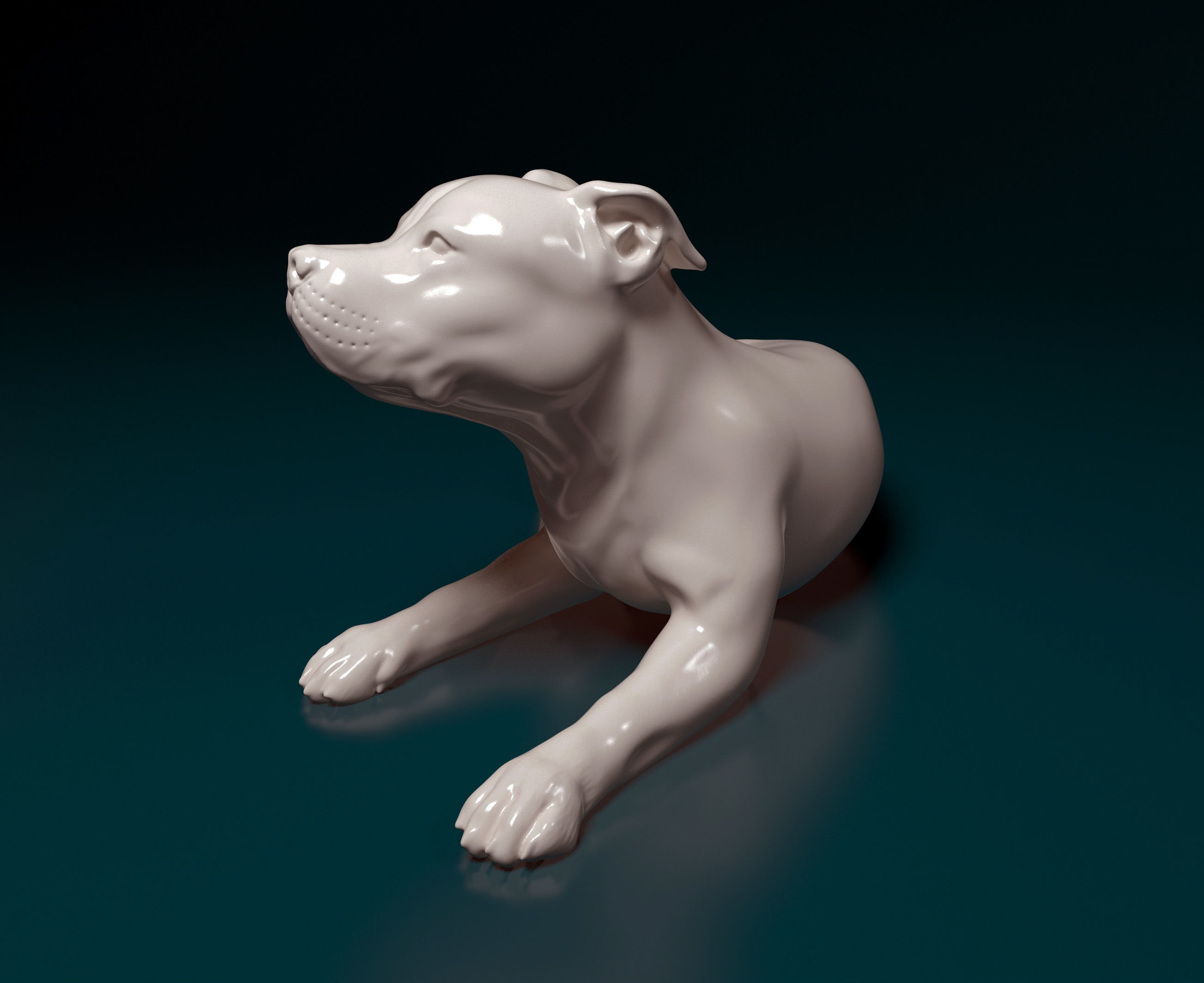 Pitbull terrier 3D print model_4