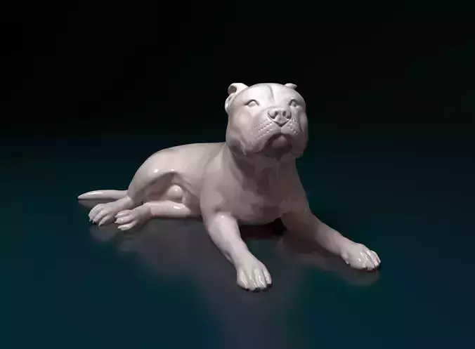 Pitbull terrier 3D print model