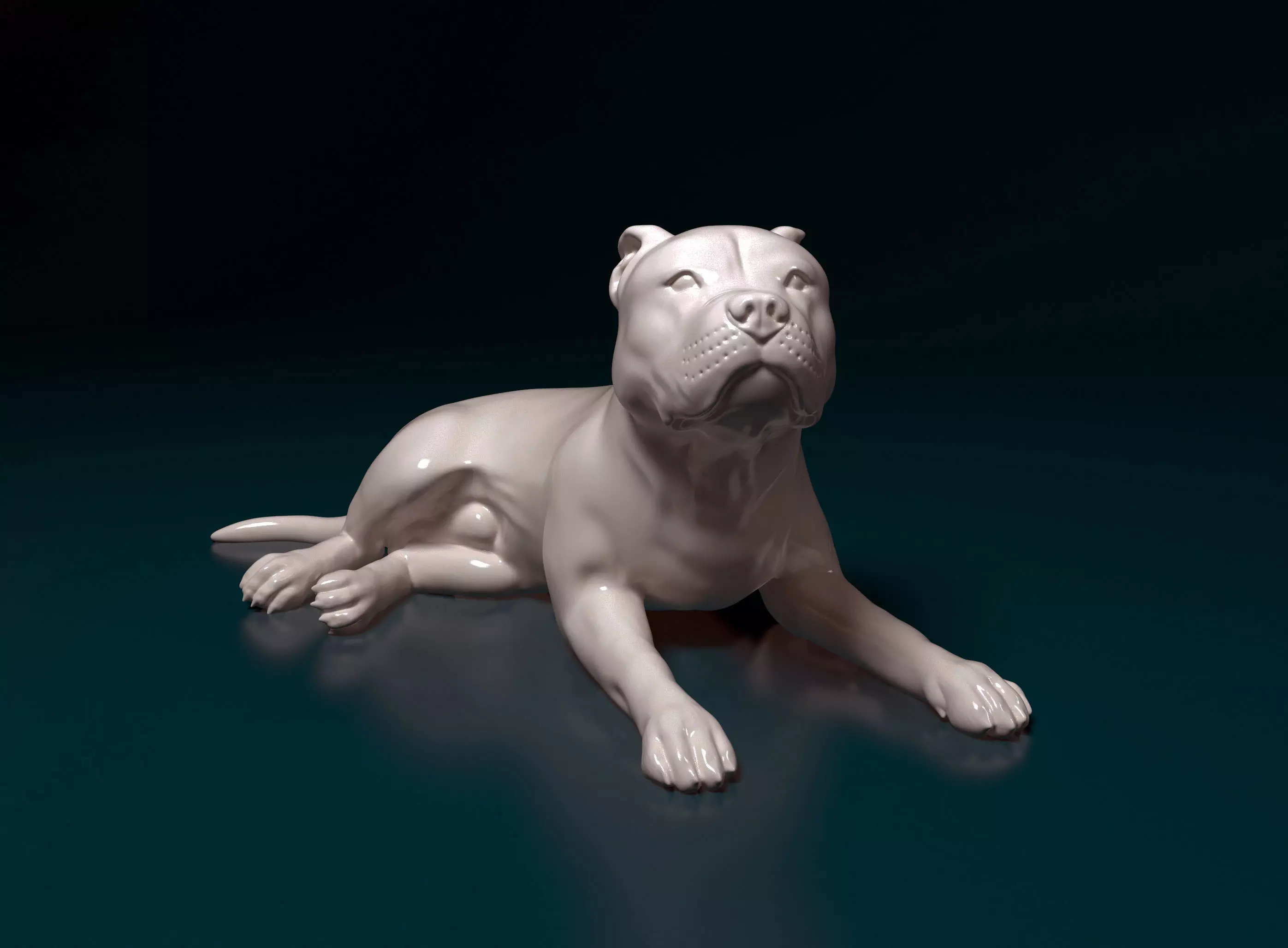Pitbull terrier 3D print model_0