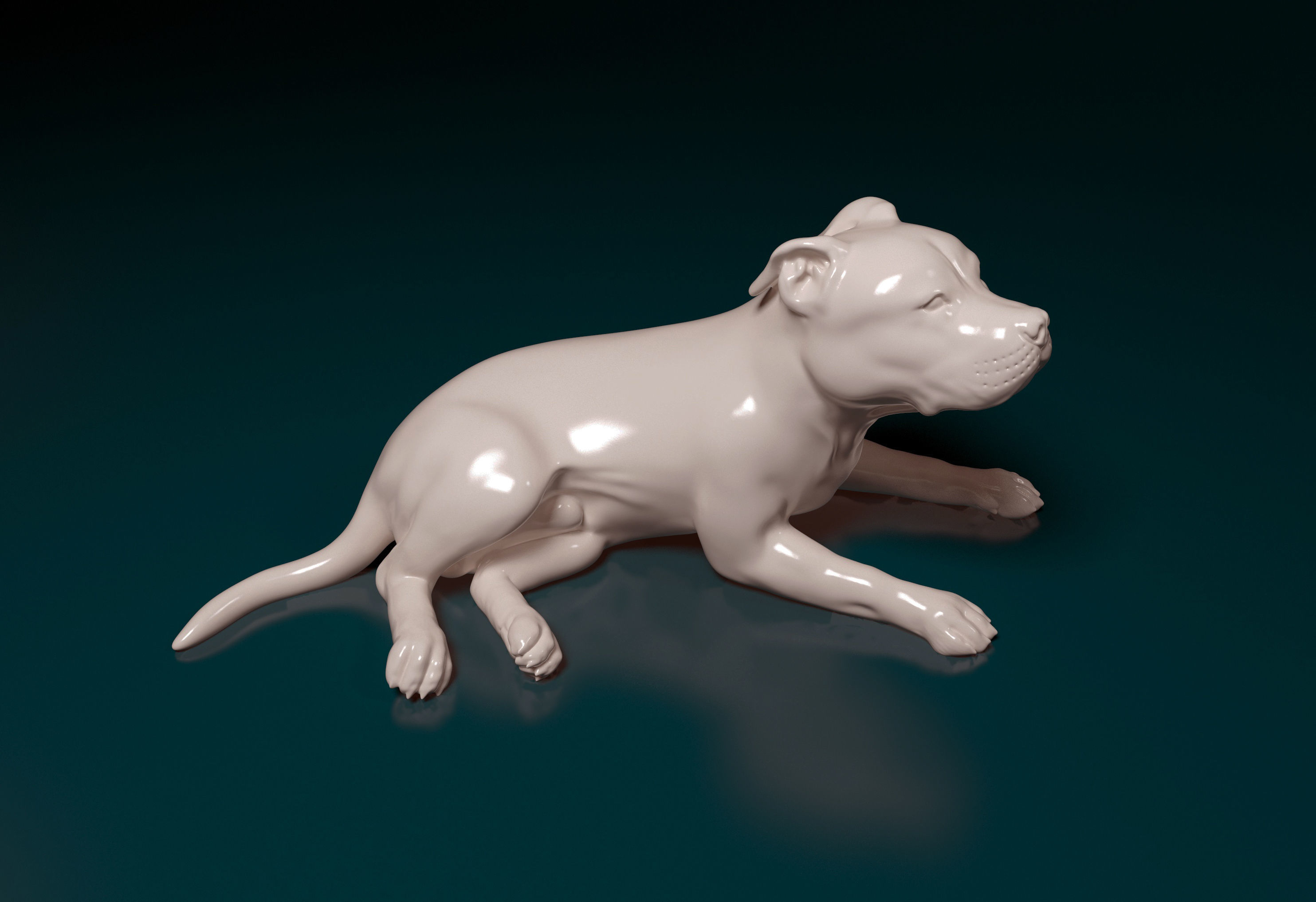 Pitbull terrier 3D print model_2